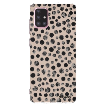 Picasee silikonowe przeźroczyste etui na Samsung Galaxy A71 A715F - Dots