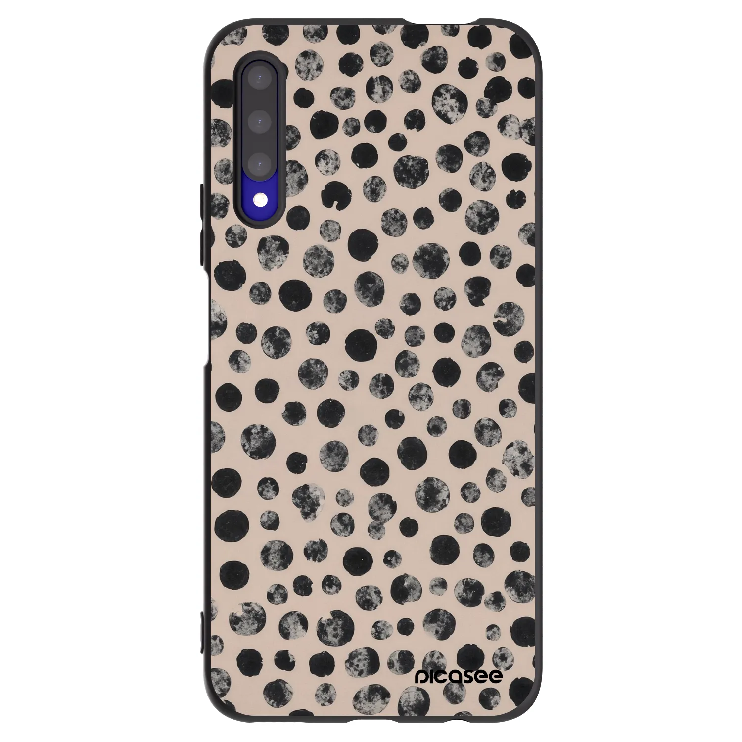 Picasee silikonowe czarne etui na Honor 9X Pro - Dots
