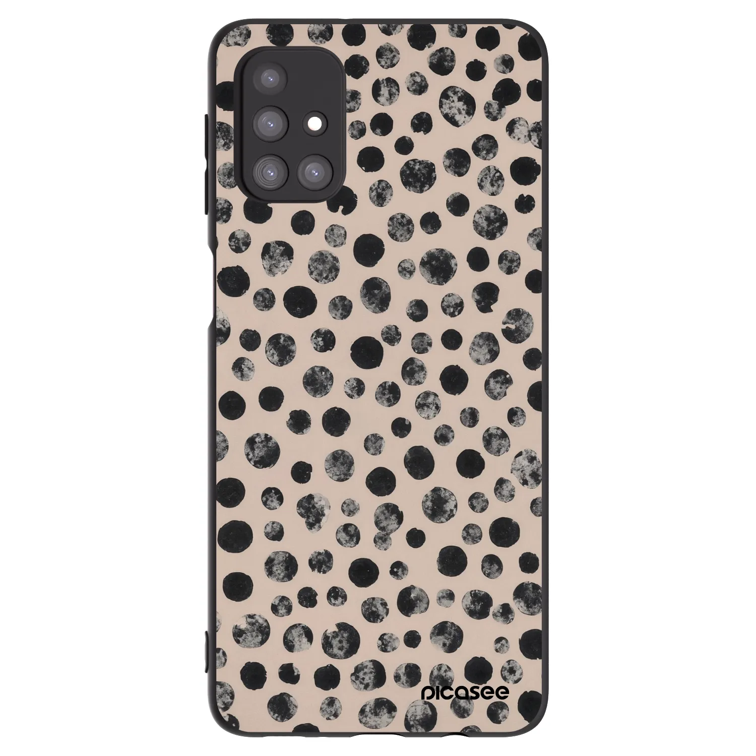 Picasee silikonowe czarne etui na Samsung Galaxy M31s - Dots