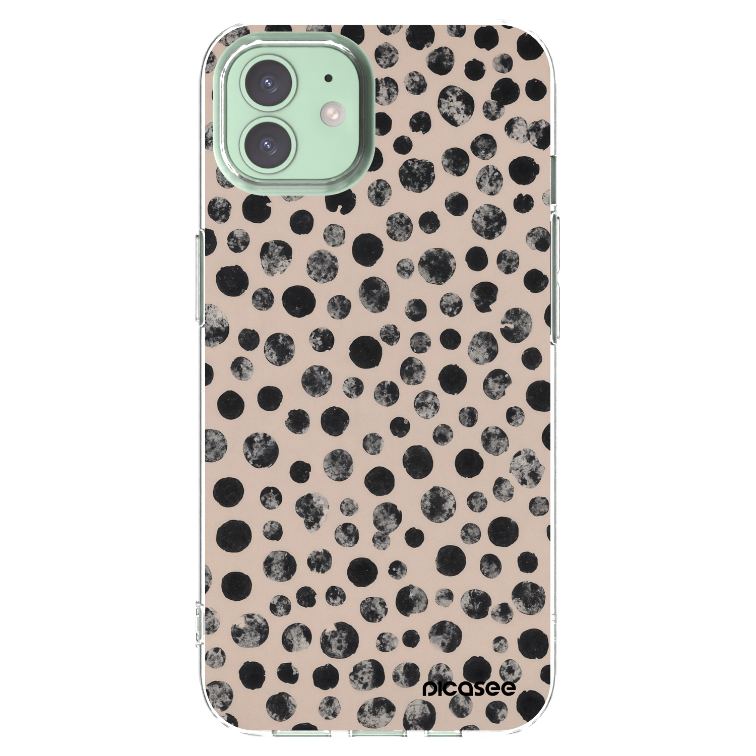 Picasee silikonowe przeźroczyste etui na Apple iPhone 12 - Dots