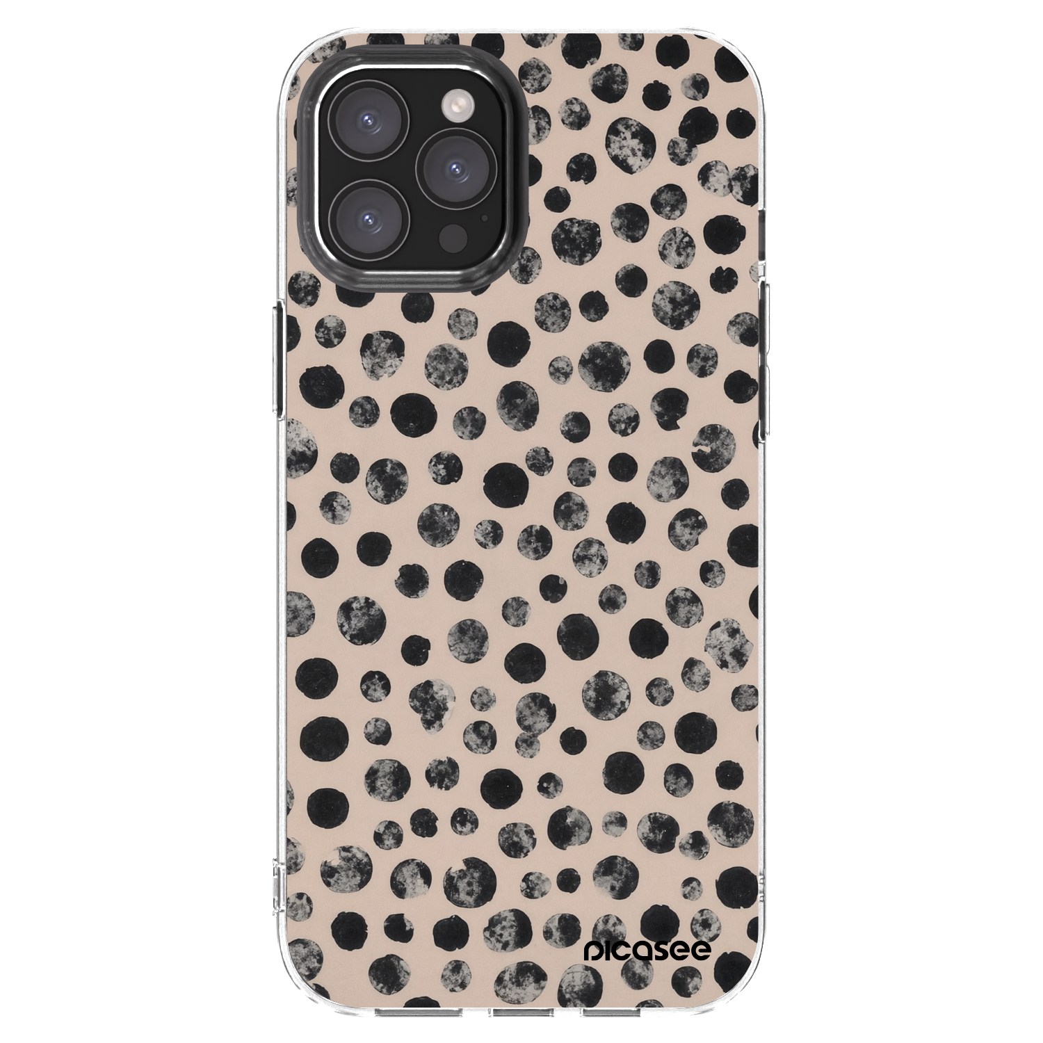 Picasee silikonowe przeźroczyste etui na Apple iPhone 12 Pro Max - Dots