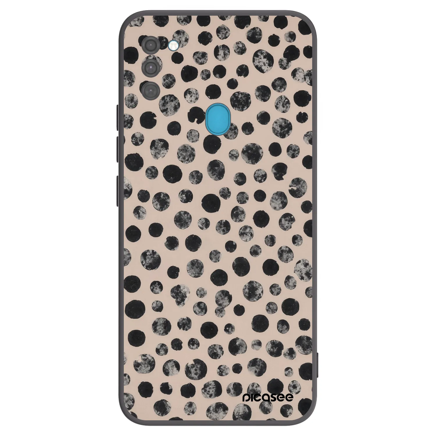 Picasee silikonowe czarne etui na Samsung Galaxy M11 - Dots