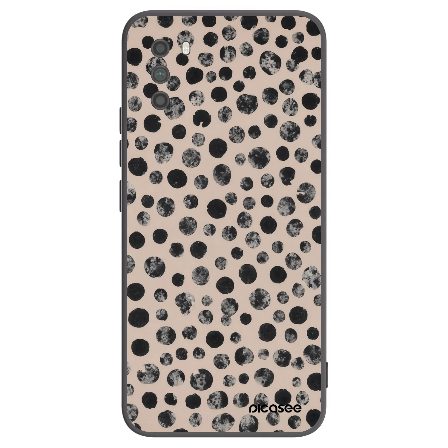 Picasee silikonowe czarne etui na Xiaomi Poco M3 - Dots