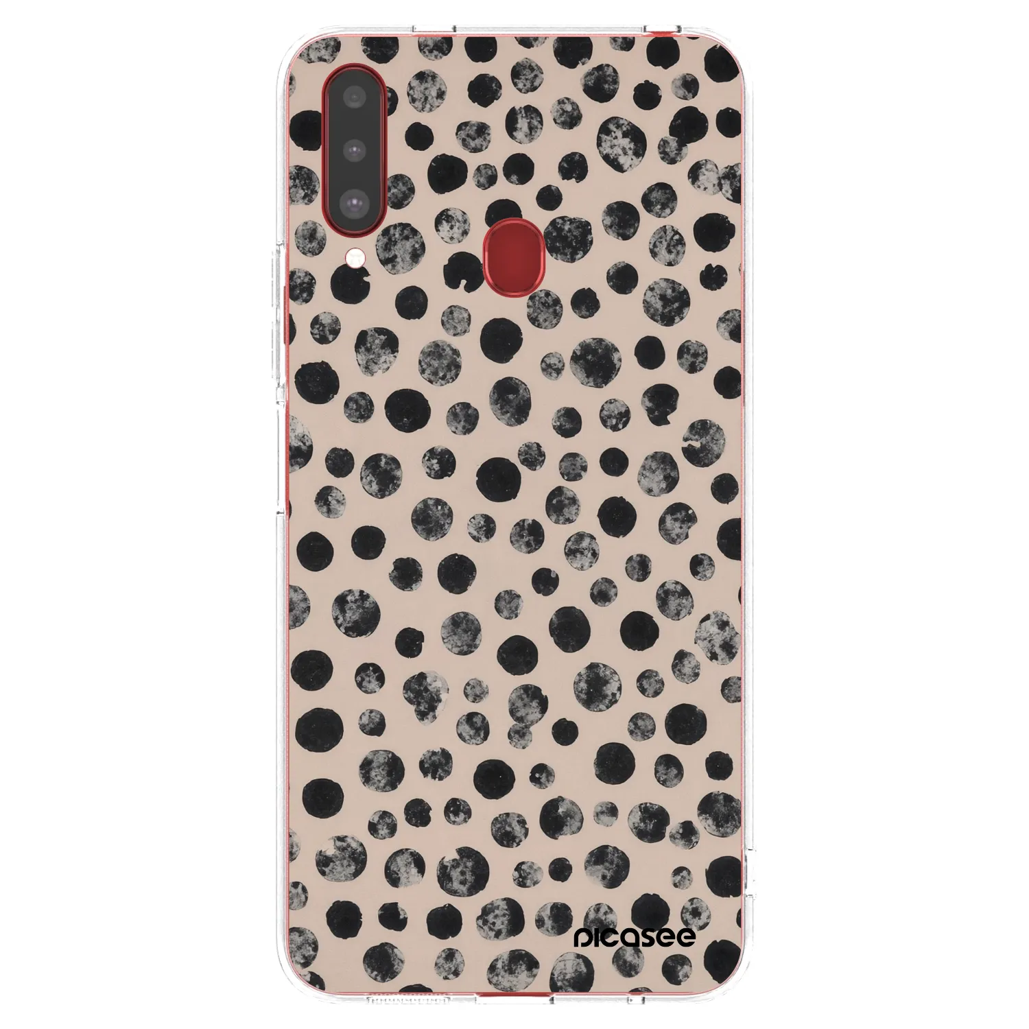 Picasee silikonowe przeźroczyste etui na Samsung Galaxy A20s - Dots