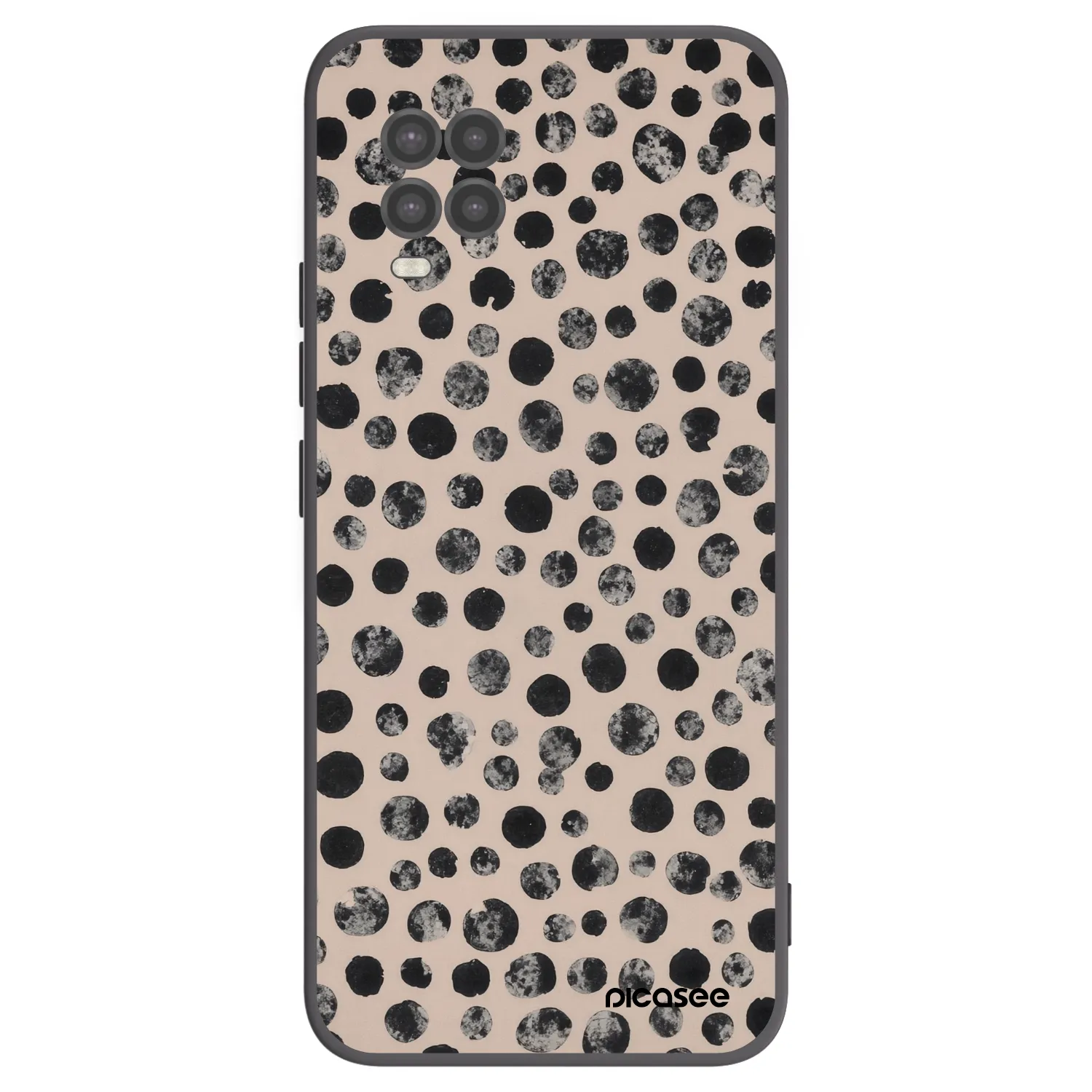 Picasee silikonowe czarne etui na Xiaomi Mi 10 Lite - Dots