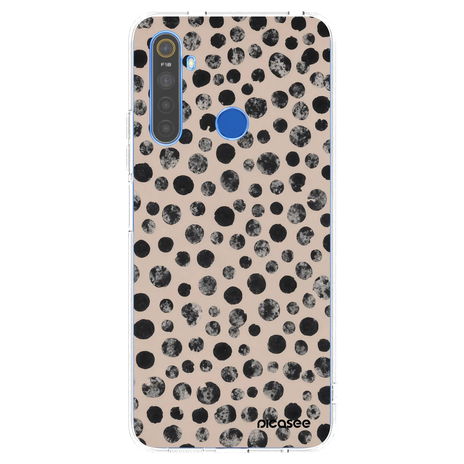 Picasee silikonowe przeźroczyste etui na Realme 5 - Dots