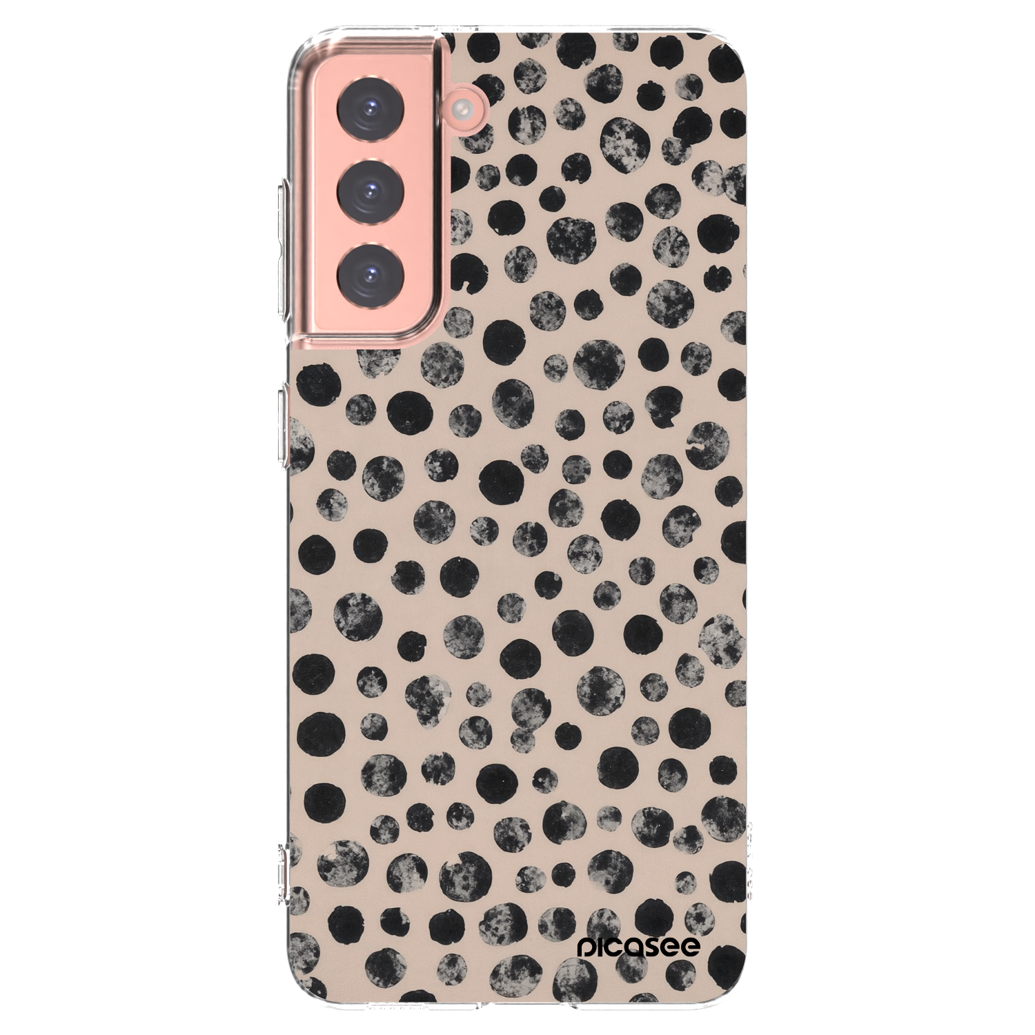 Picasee silikonowe przeźroczyste etui na Samsung Galaxy S21 5G G991B - Dots