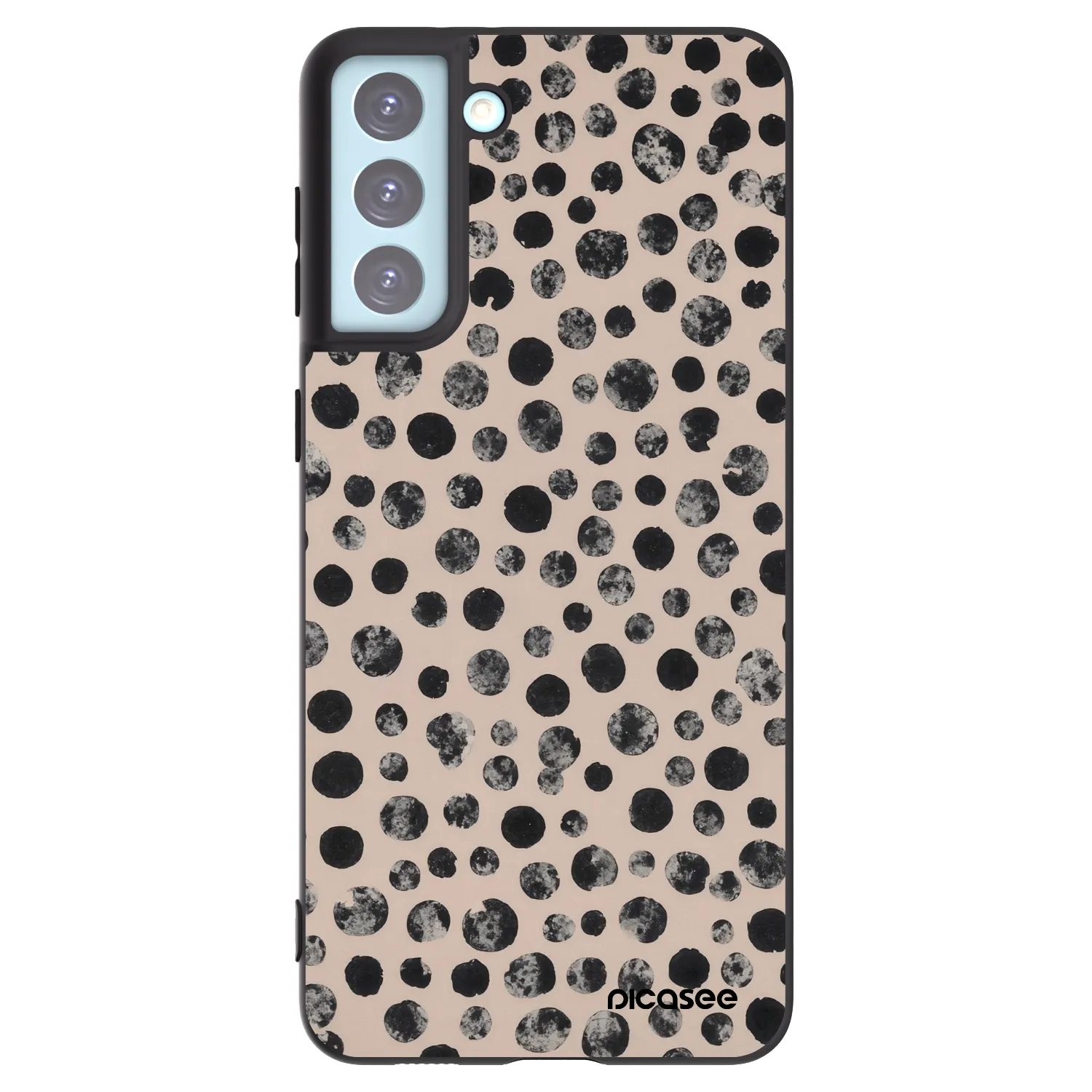 Picasee silikonowe czarne etui na Samsung Galaxy S21+ 5G G996F - Dots