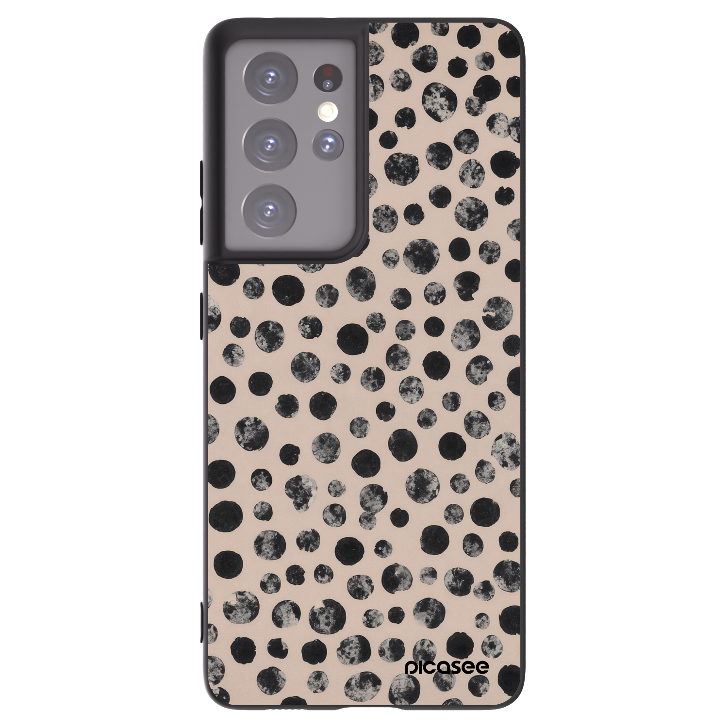 Picasee silikonowe czarne etui na Samsung Galaxy S21 Ultra 5G G998B - Dots