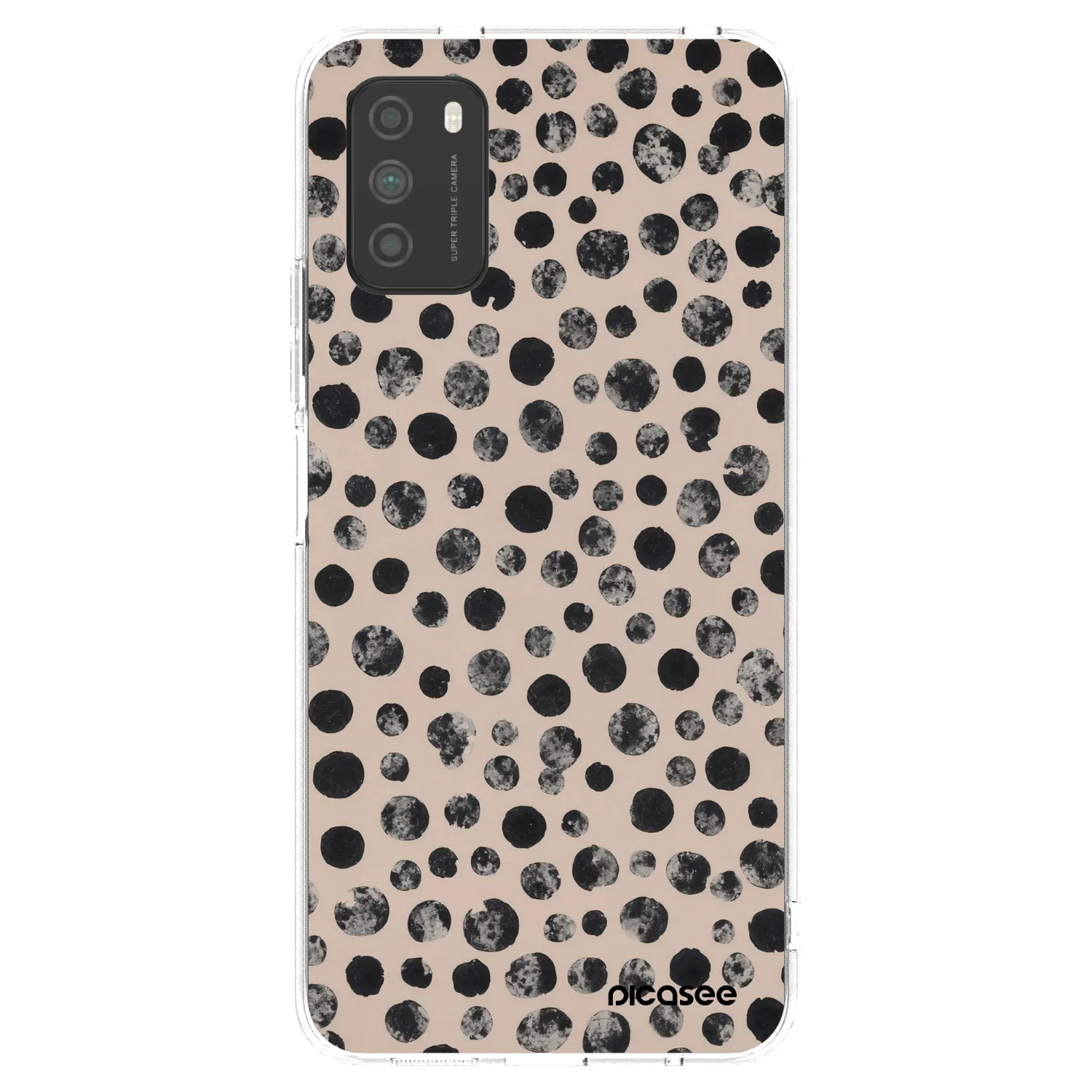 Picasee silikonowe przeźroczyste etui na Xiaomi Poco M3 - Dots