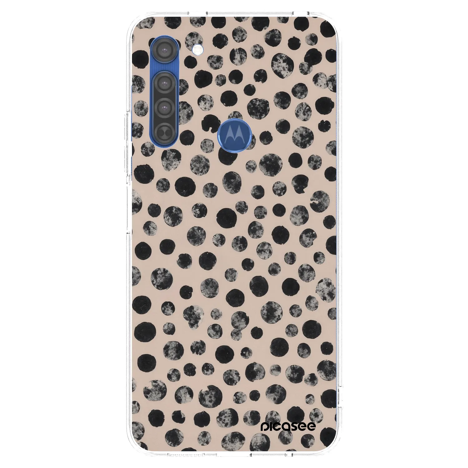 Picasee silikonowe przeźroczyste etui na Motorola Moto G8 - Dots