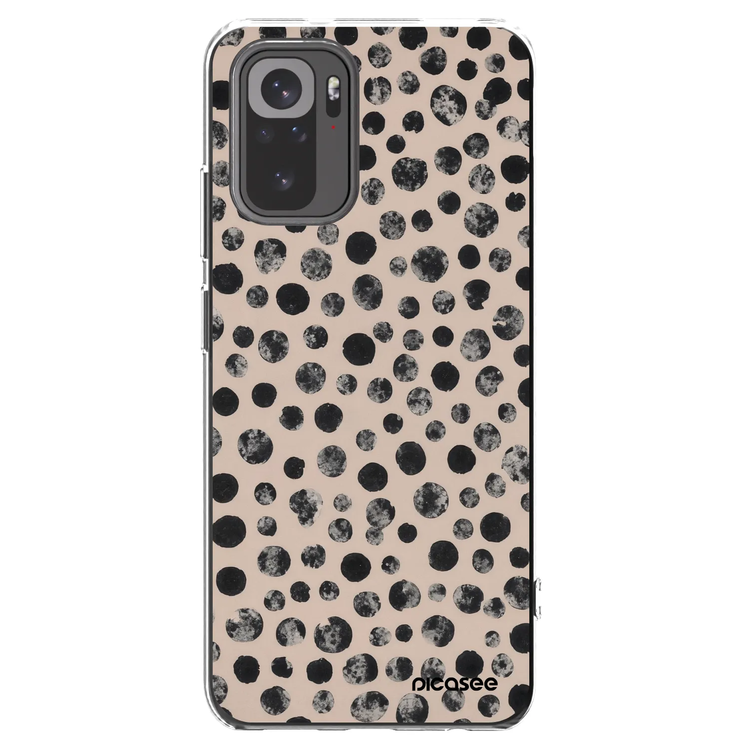 Picasee silikonowe przeźroczyste etui na Xiaomi Redmi Note 10 - Dots