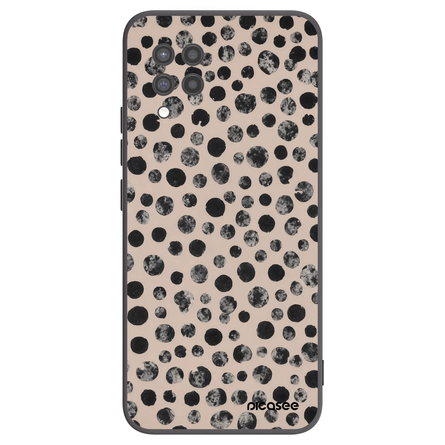 Picasee silikonowe czarne etui na Samsung Galaxy A42 A426B - Dots