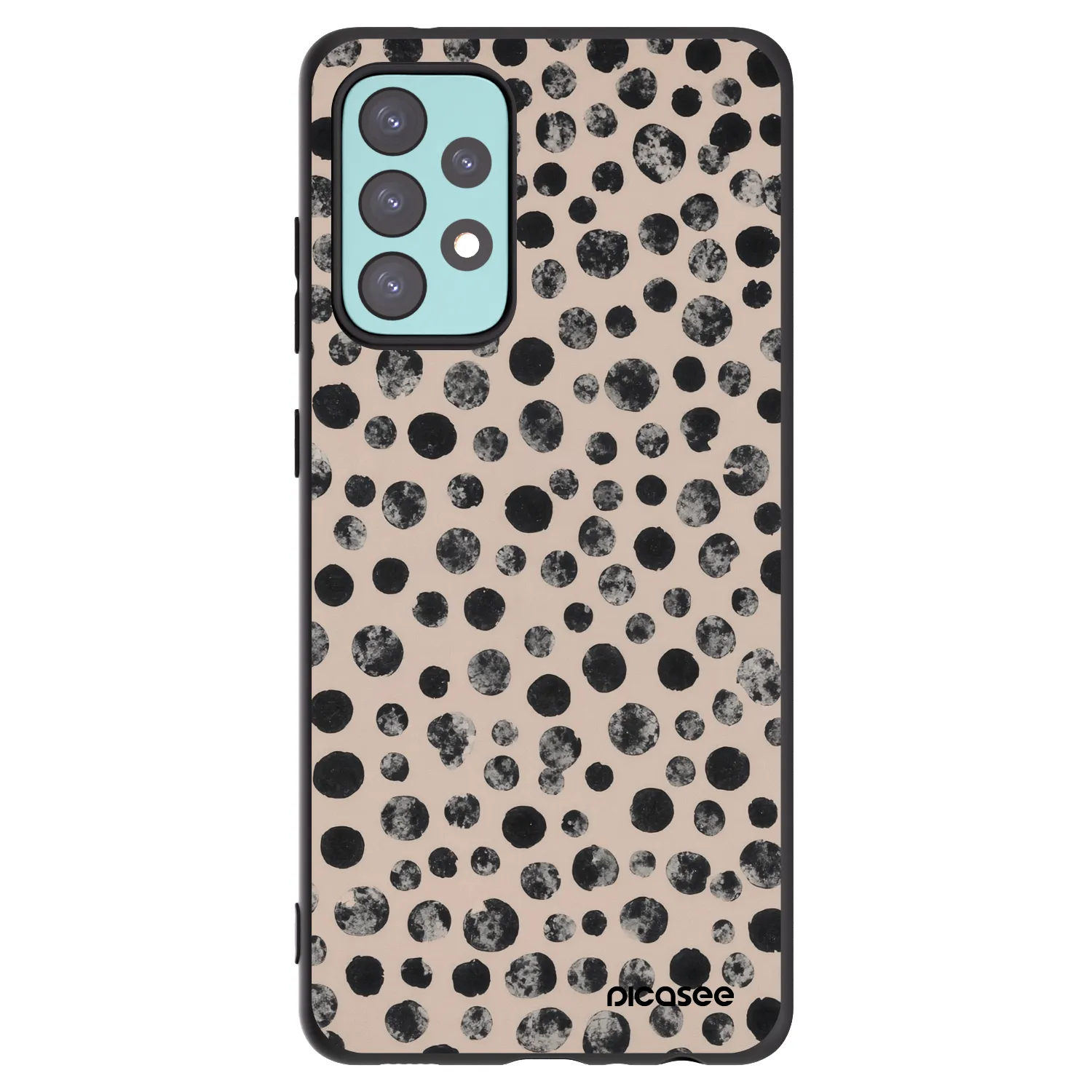 Picasee silikonowe czarne etui na Samsung Galaxy A72 A725F - Dots