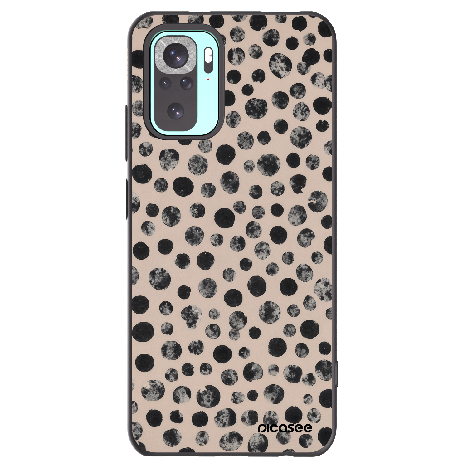 Picasee silikonowe czarne etui na Xiaomi Redmi Note 10 Pro - Dots