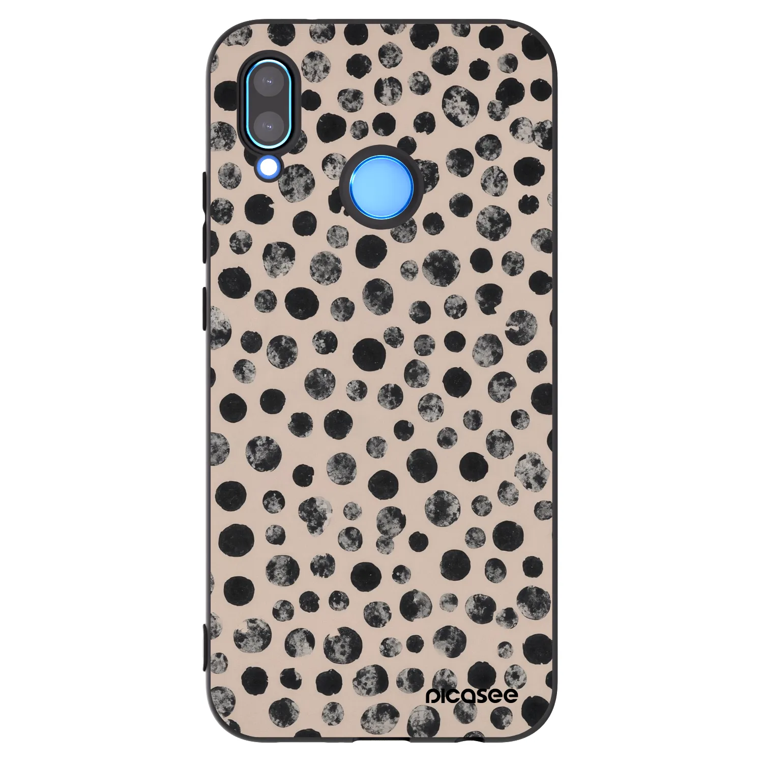 Picasee silikonowe czarne etui na Huawei P20 Lite - Dots