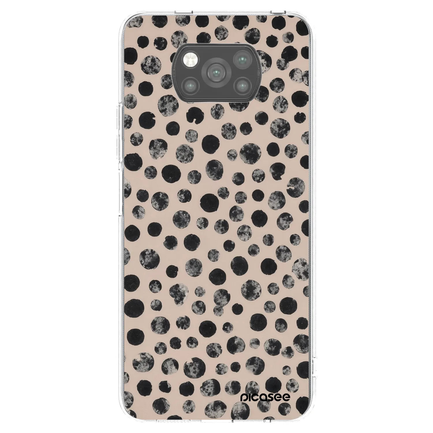 Picasee silikonowe czarne etui na Xiaomi Poco X3 Pro - Dots