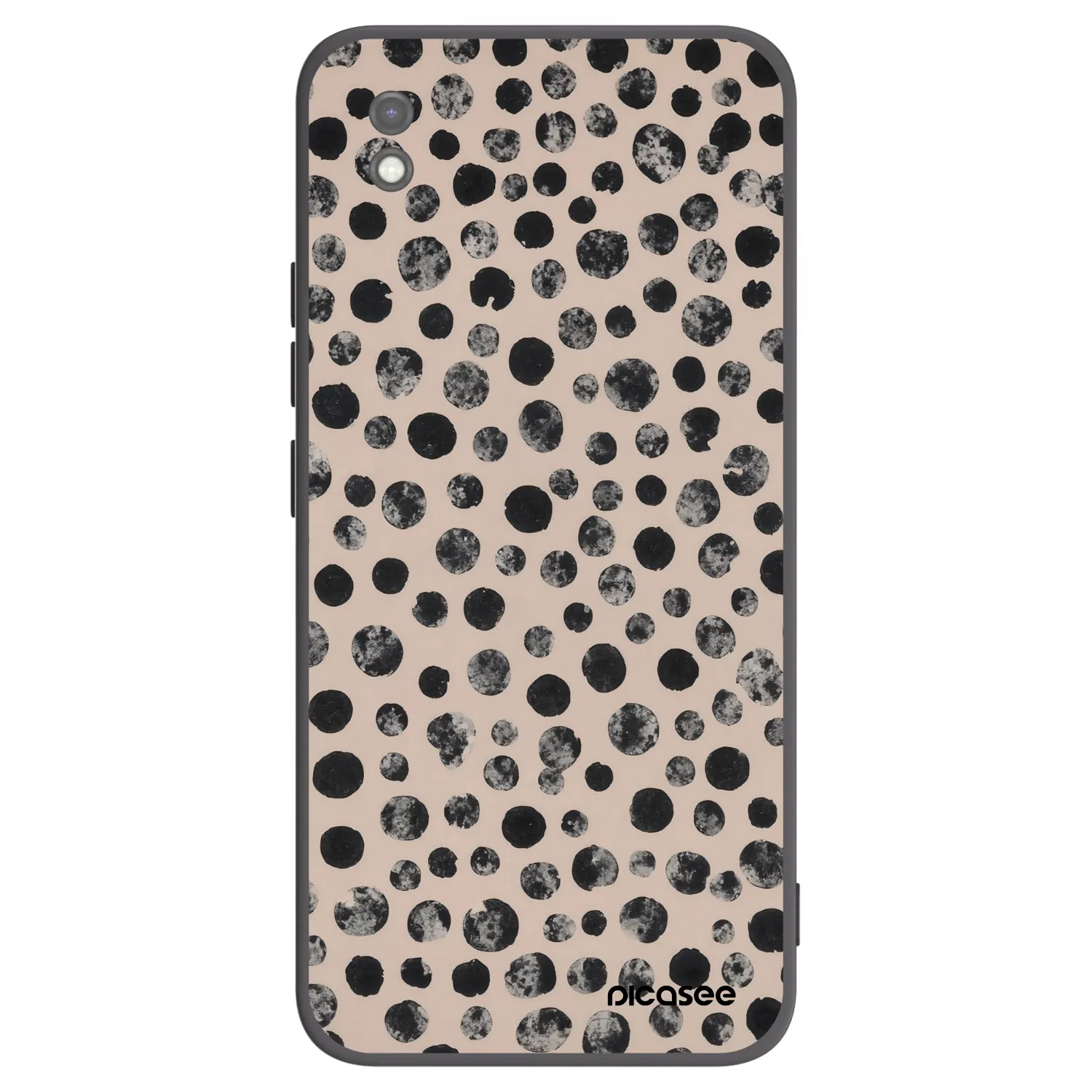 Picasee silikonowe czarne etui na Xiaomi Redmi 9AT - Dots