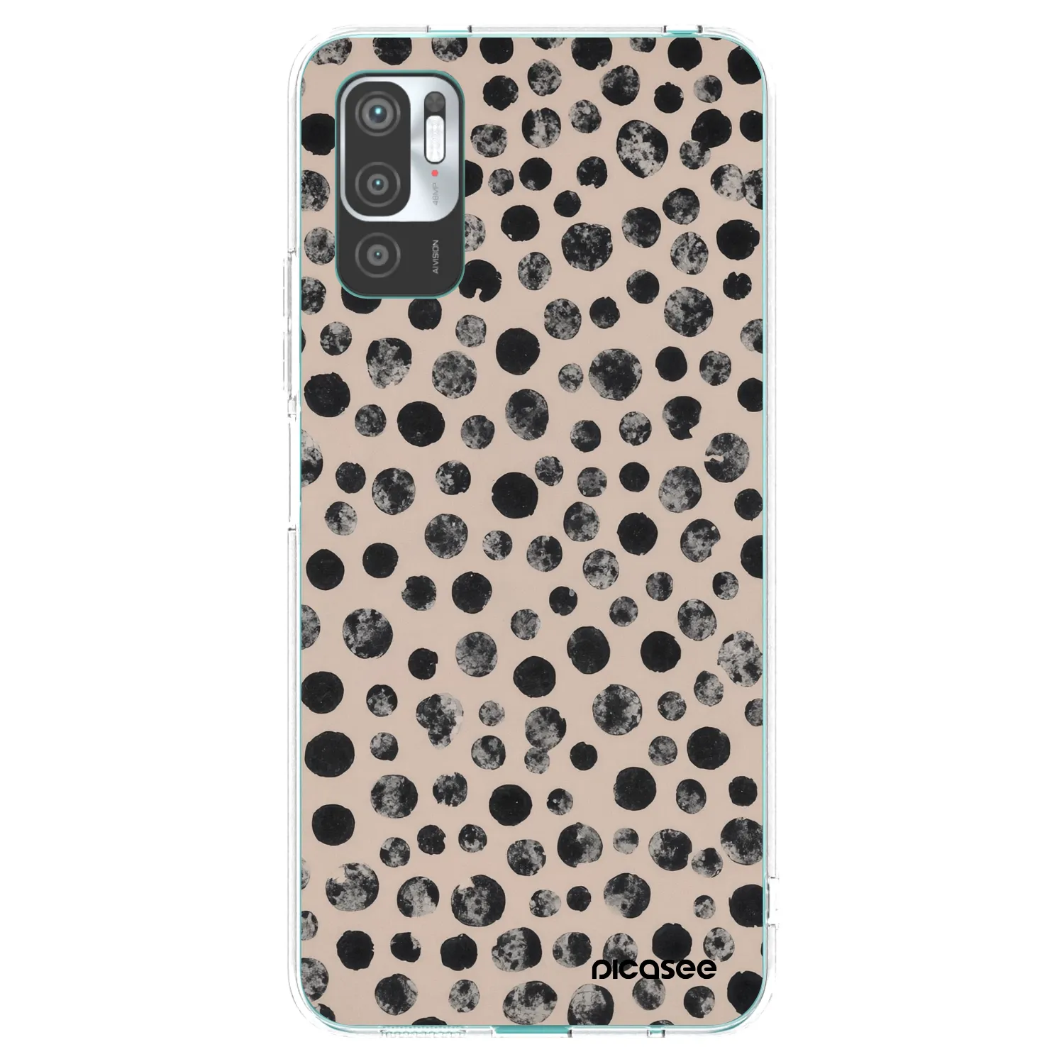 Picasee silikonowe przeźroczyste etui na Xiaomi Redmi Note 10 5G - Dots