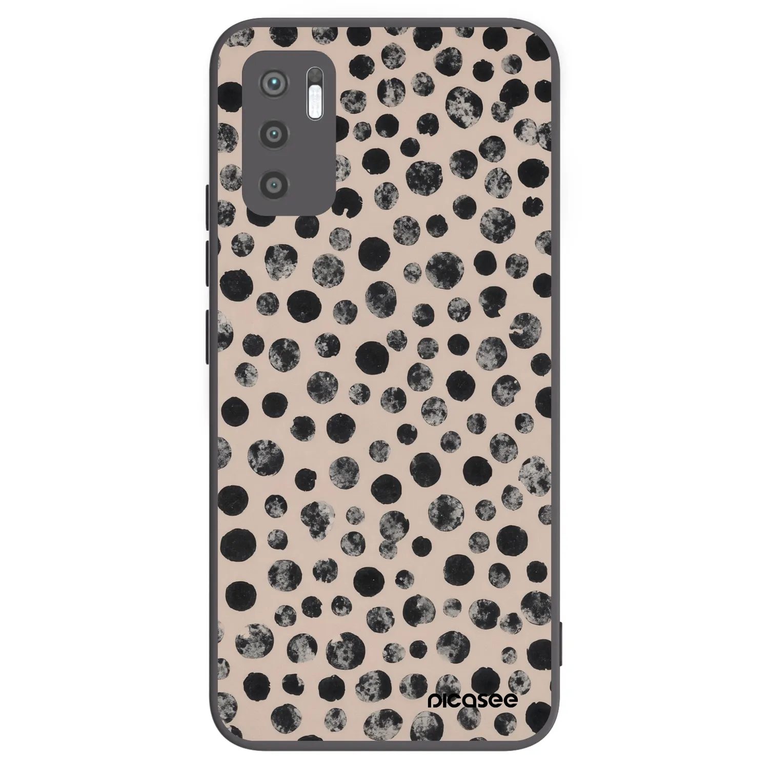 Picasee silikonowe czarne etui na Xiaomi Redmi Note 10 5G - Dots