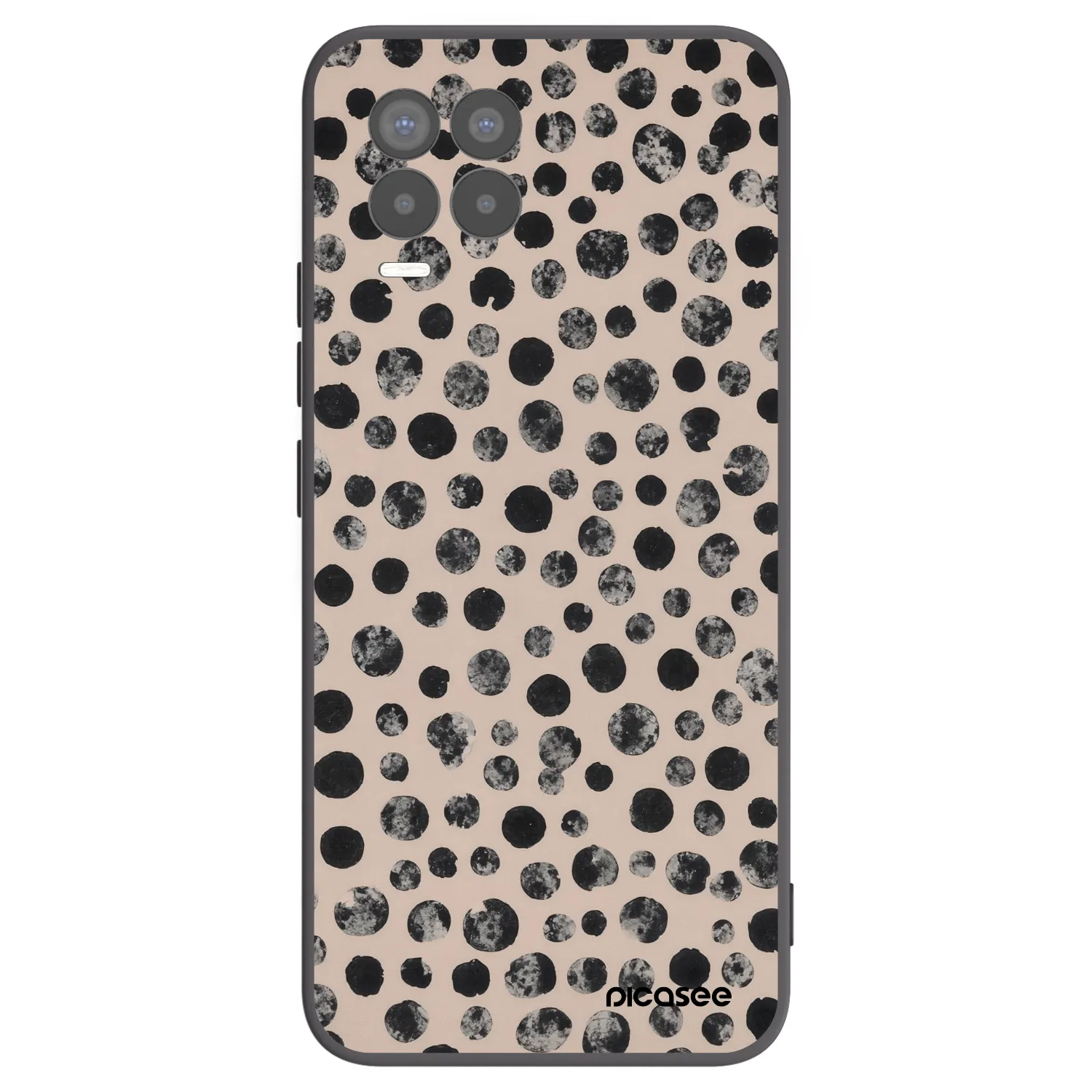 Picasee silikonowe czarne etui na Realme 8 4G - Dots