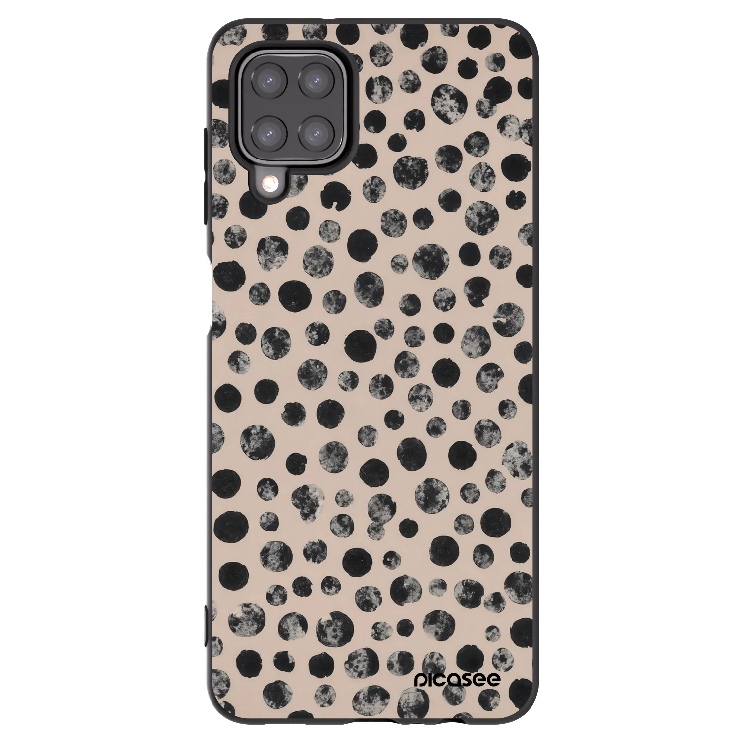 Picasee silikonowe czarne etui na Samsung Galaxy M12 M127F - Dots