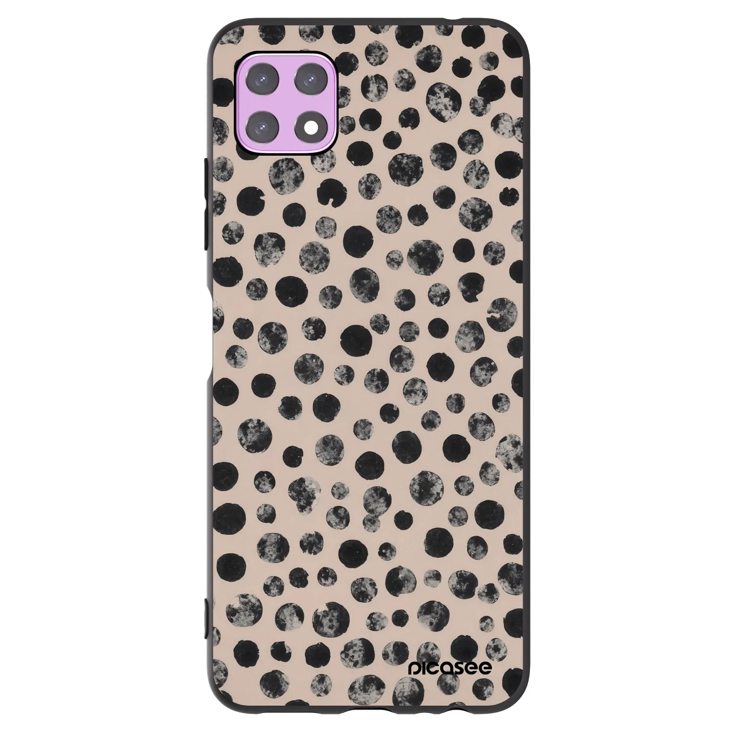 Picasee silikonowe czarne etui na Samsung Galaxy A22 A226B 5G - Dots