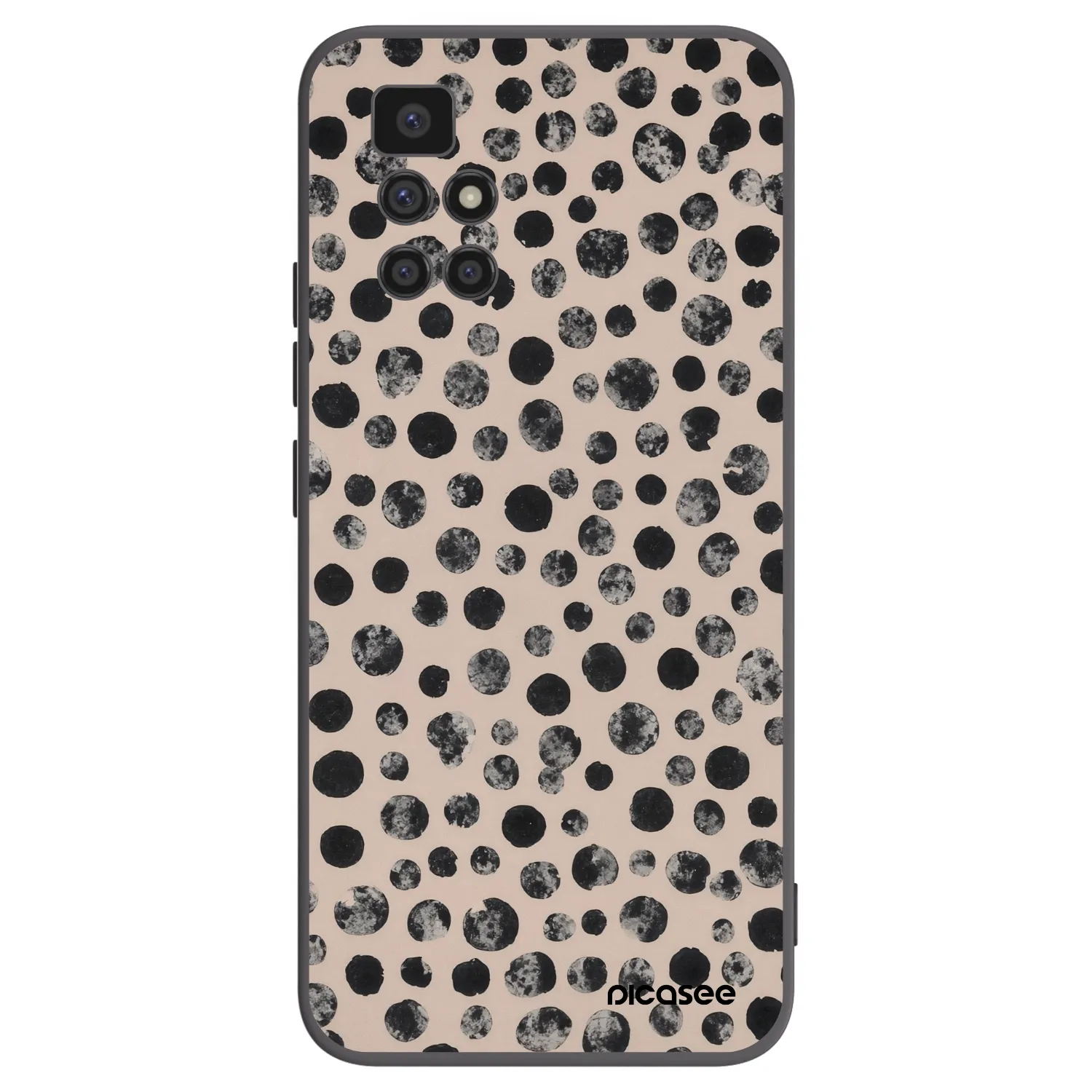 Picasee silikonowe czarne etui na Xiaomi Redmi 10 - Dots