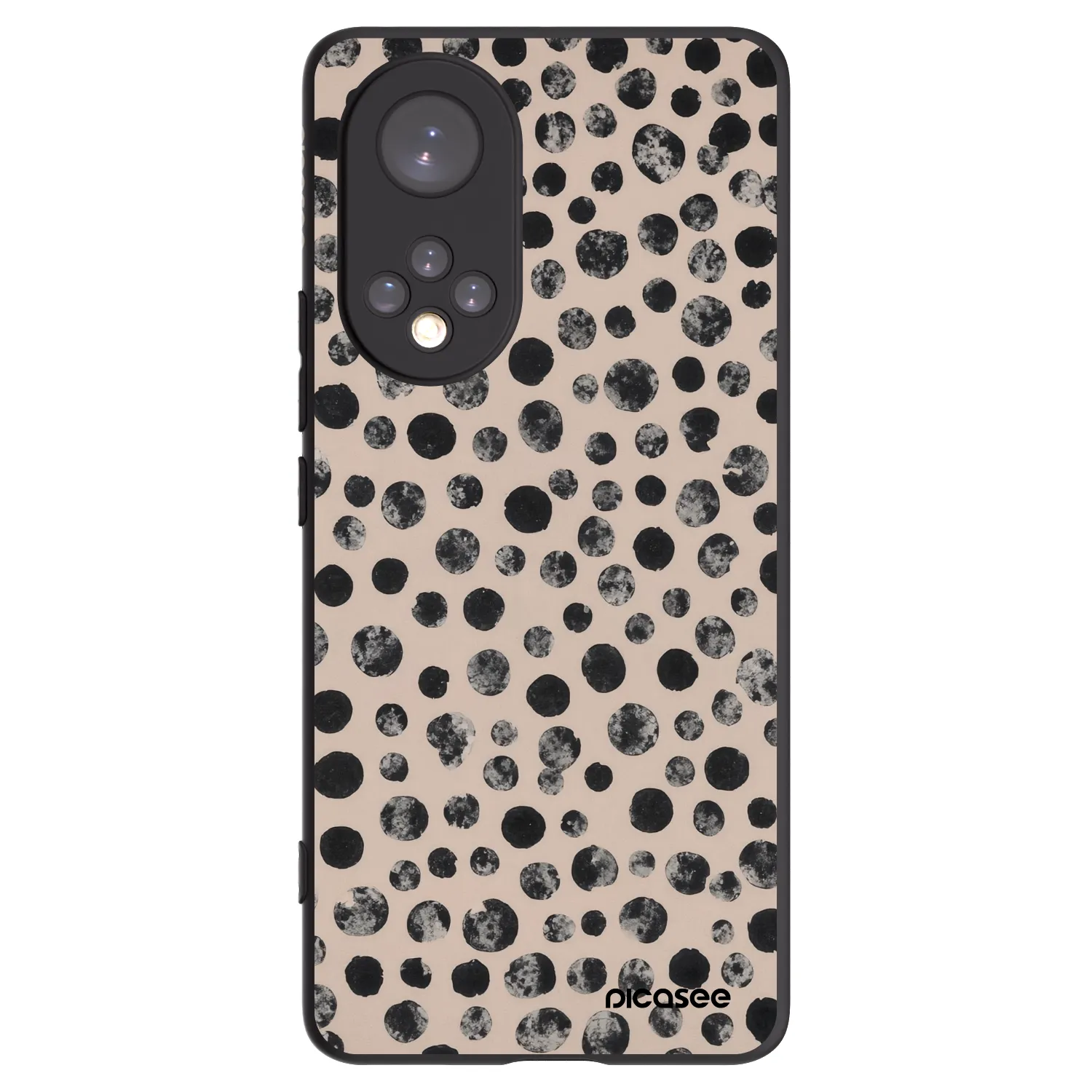 Picasee silikonowe czarne etui na Honor 50 5G - Dots