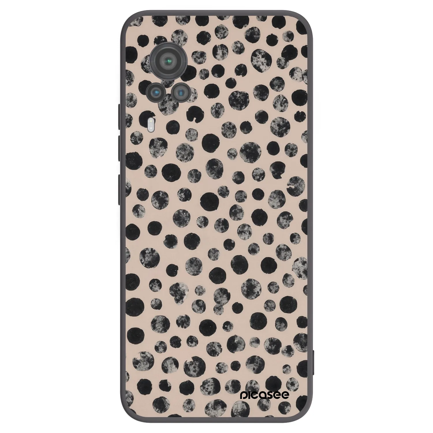 Picasee silikonowe czarne etui na Vivo X60 Pro 5G - Dots