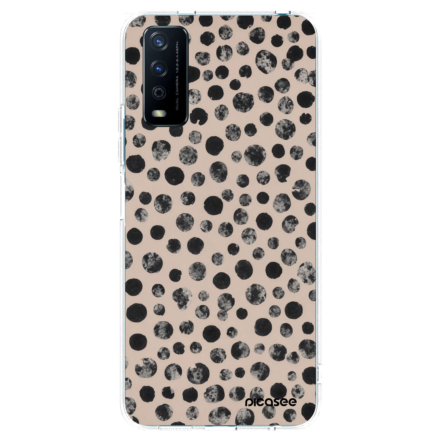 Picasee silikonowe przeźroczyste etui na Vivo Y11s - Dots
