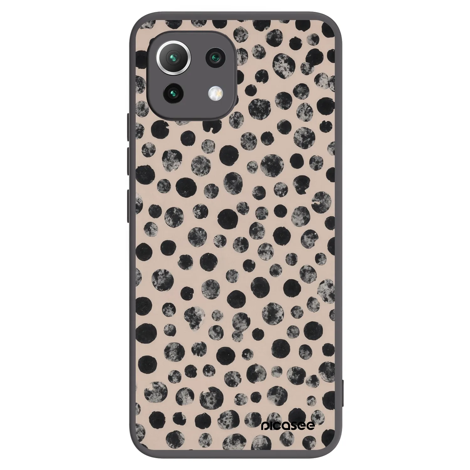 Picasee silikonowe czarne etui na Xiaomi 11 Lite 5G NE - Dots