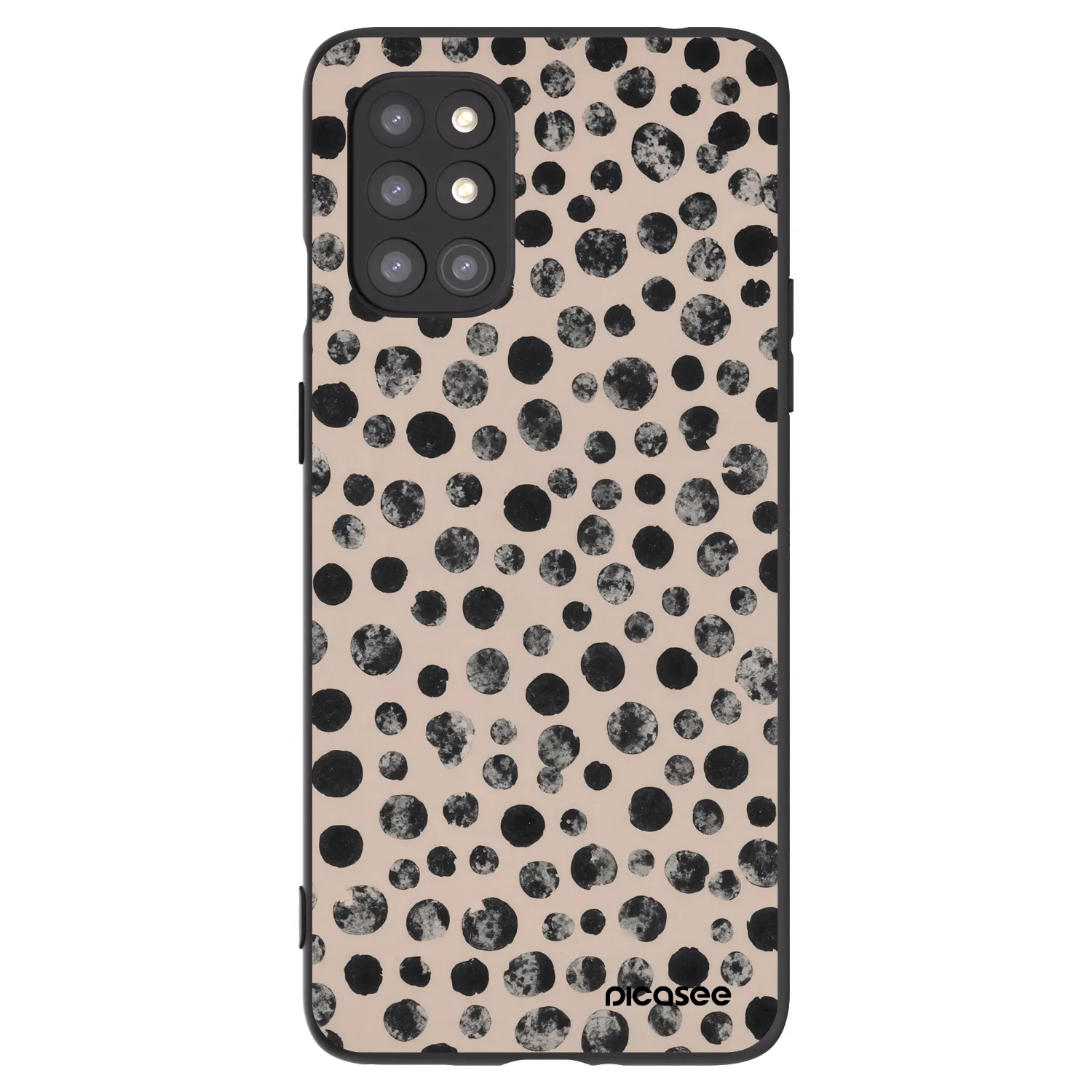 Picasee silikonowe czarne etui na OnePlus 8T - Dots