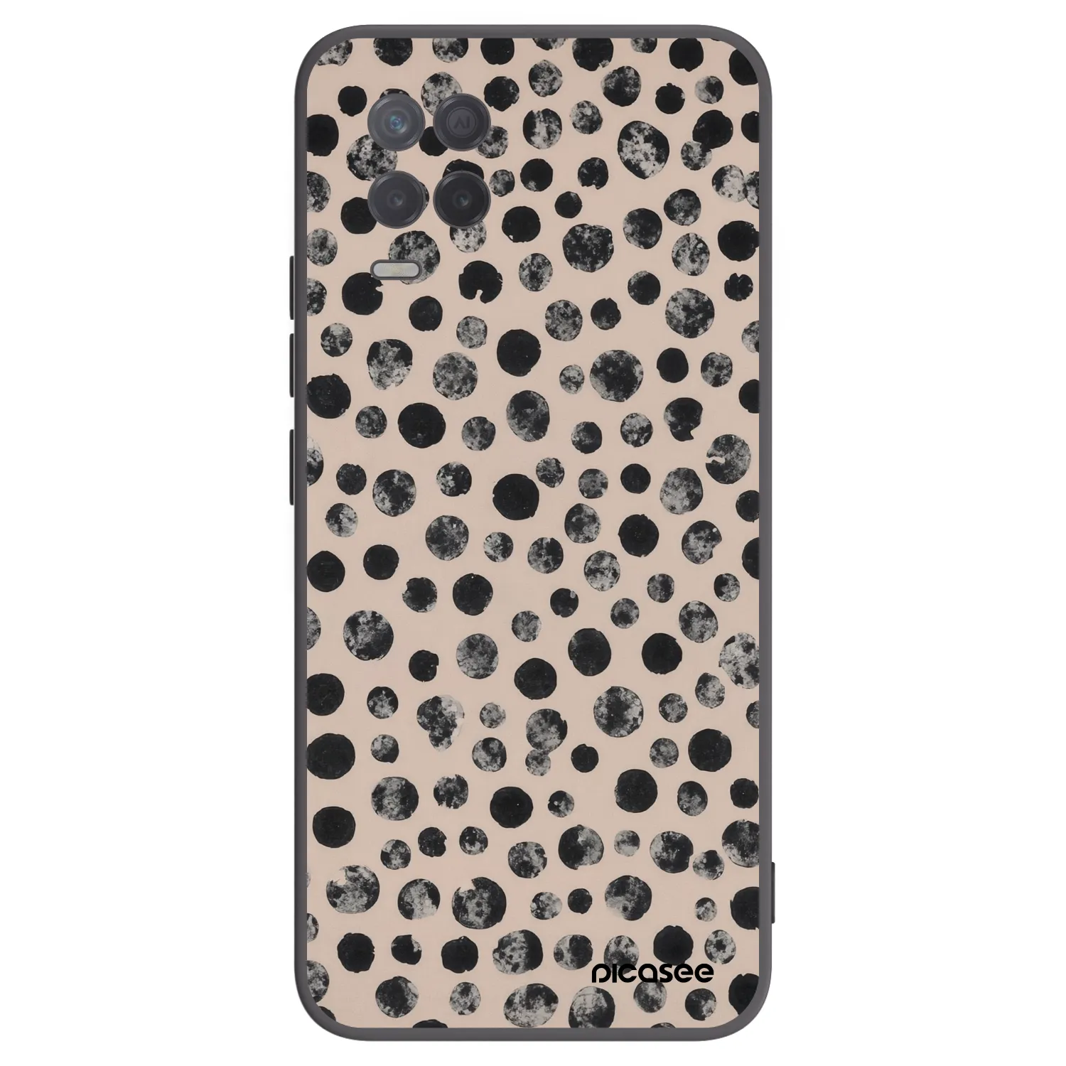 Picasee silikonowe czarne etui na Realme 8 5G - Dots