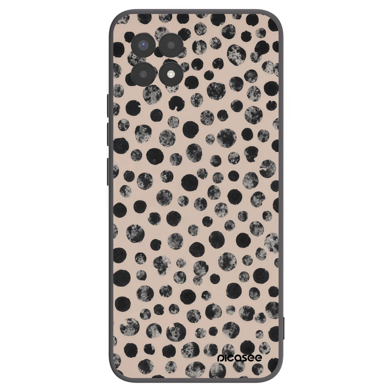 Picasee silikonowe czarne etui na Realme 8i - Dots