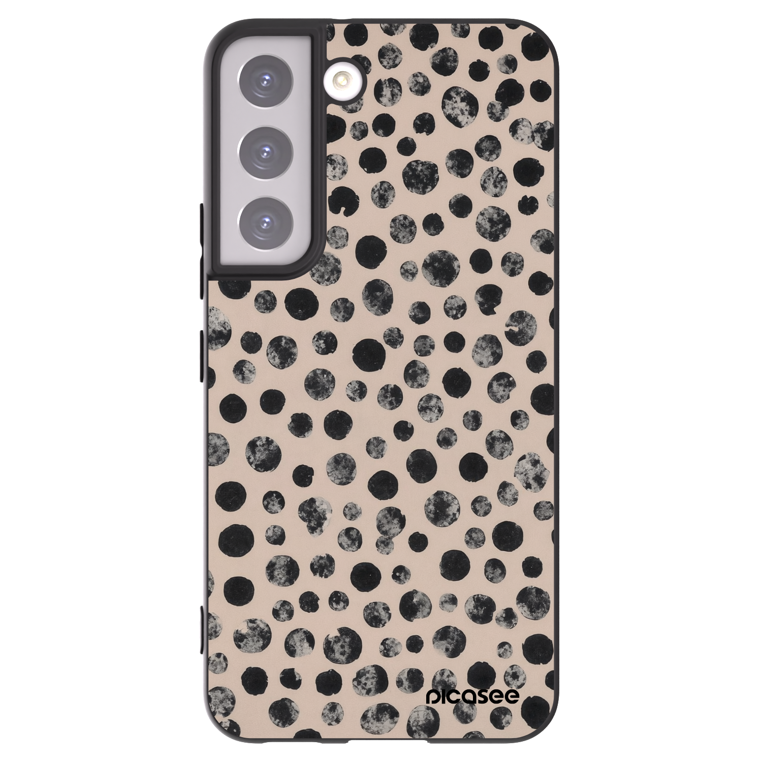 Picasee silikonowe czarne etui na Samsung Galaxy S22 5G - Dots