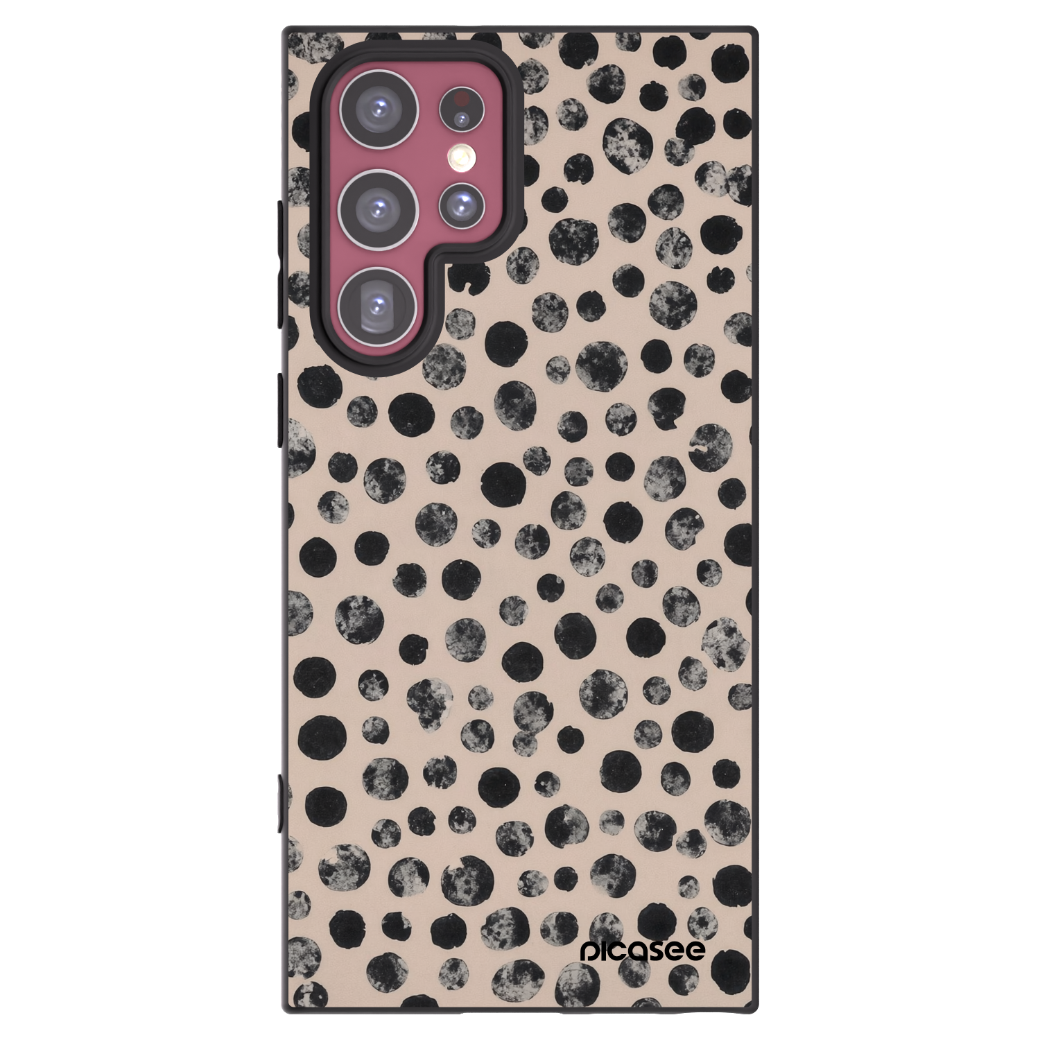 Picasee silikonowe czarne etui na Samsung Galaxy S22 Ultra 5G - Dots