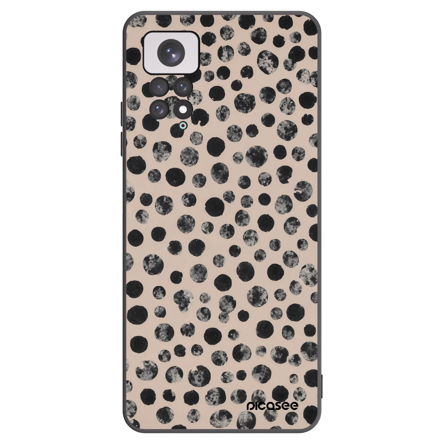 Picasee silikonowe czarne etui na Xiaomi Redmi Note 11 - Dots