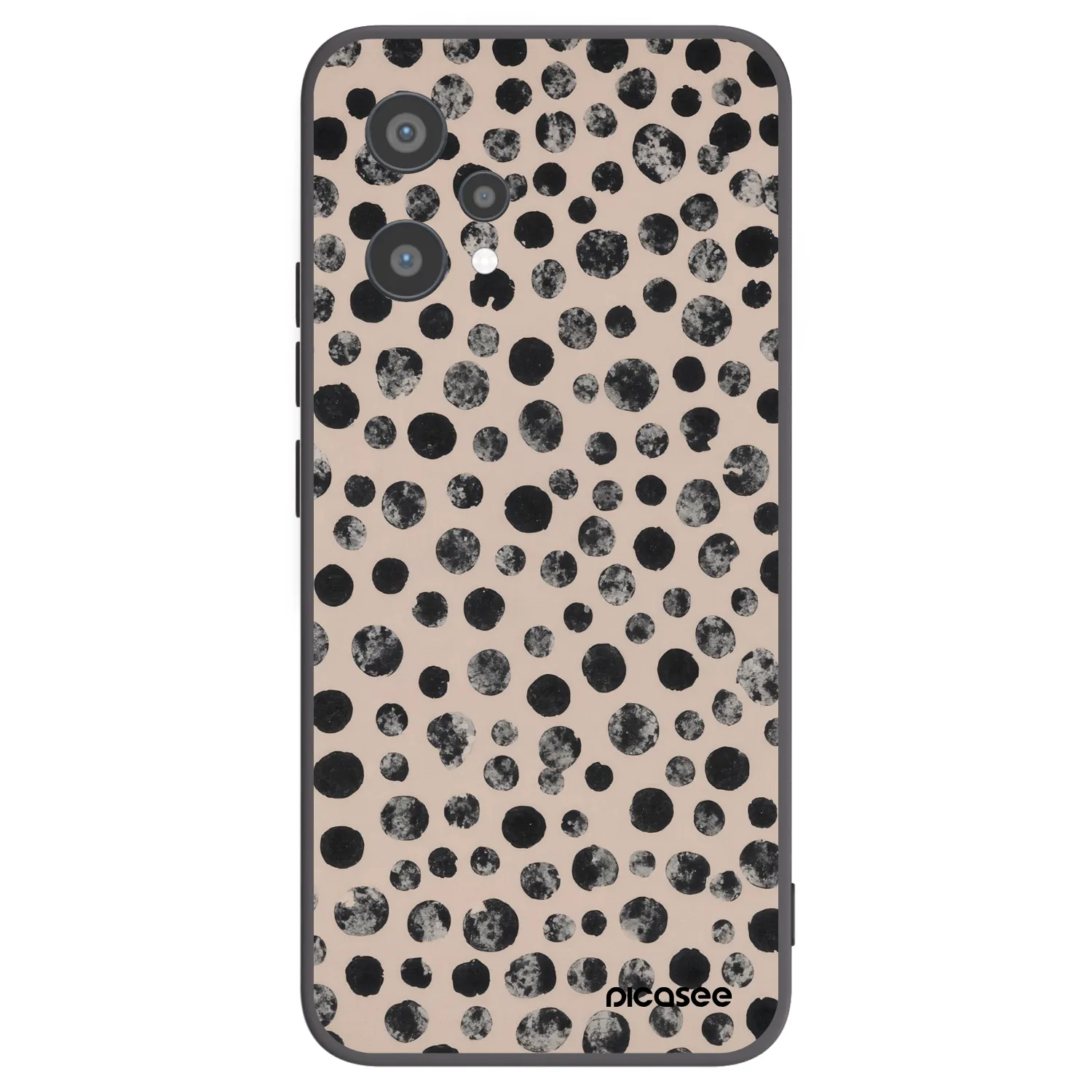 Picasee silikonowe czarne etui na Realme 9 Pro 5G - Dots