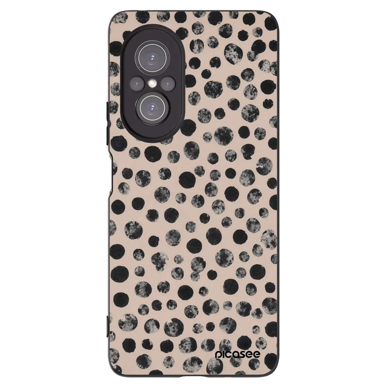Picasee silikonowe czarne etui na Huawei Nova 9 SE - Dots