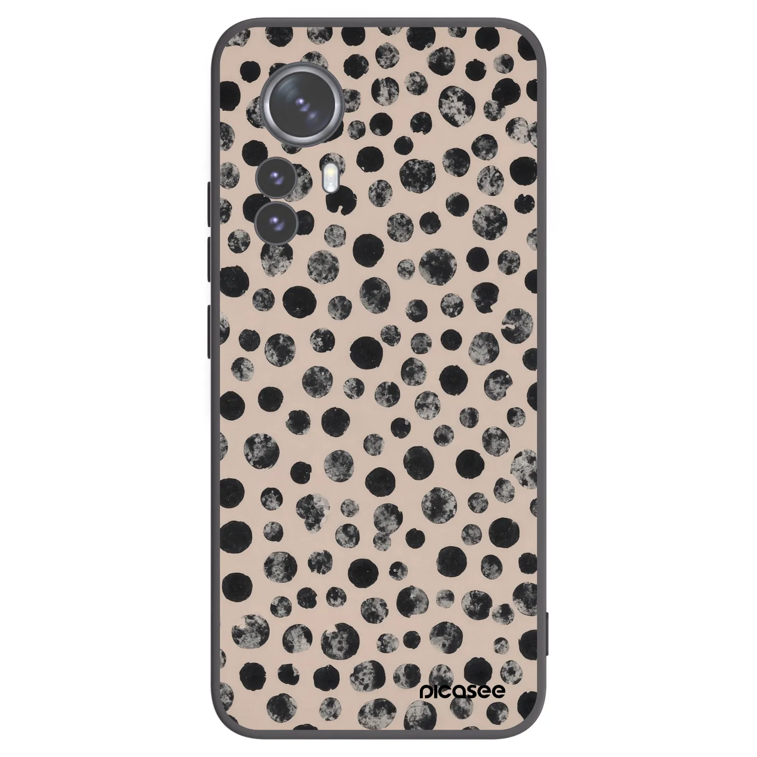 Picasee silikonowe czarne etui na Xiaomi 12 Pro - Dots