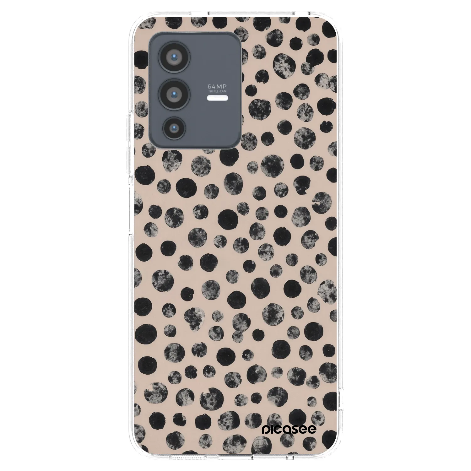 Picasee silikonowe przeźroczyste etui na Vivo V23 5G - Dots