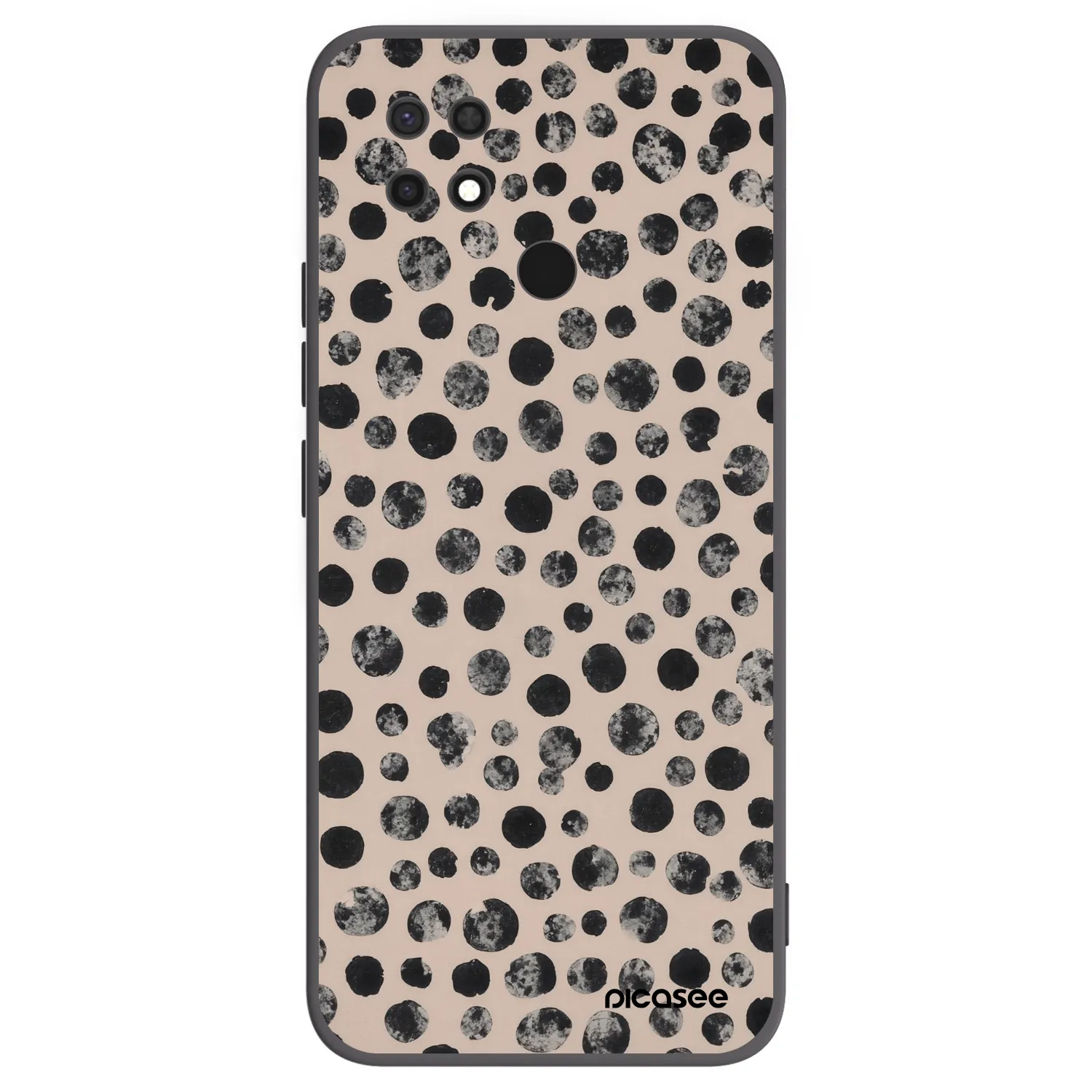 Picasee silikonowe czarne etui na Xiaomi Redmi 10C - Dots