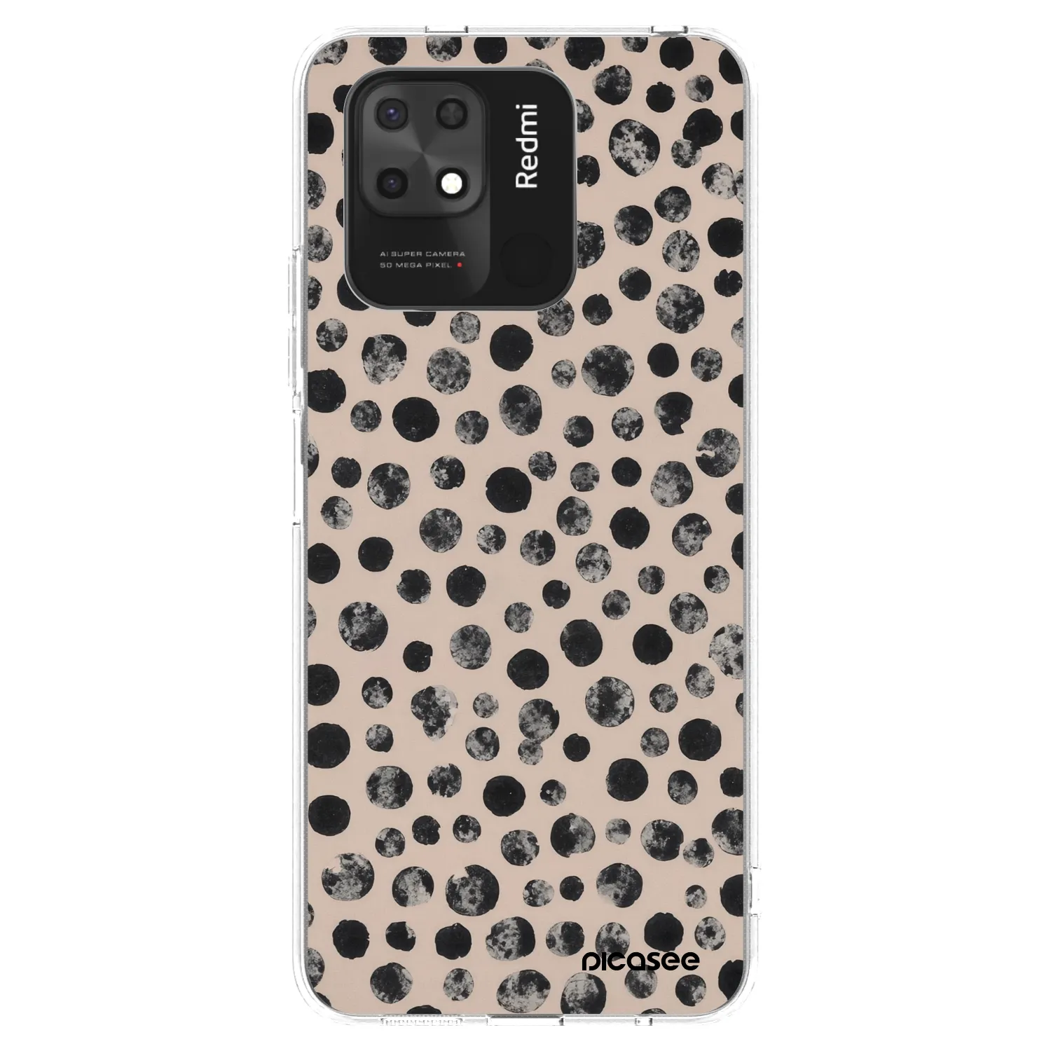 Picasee silikonowe przeźroczyste etui na Xiaomi Redmi 10C - Dots