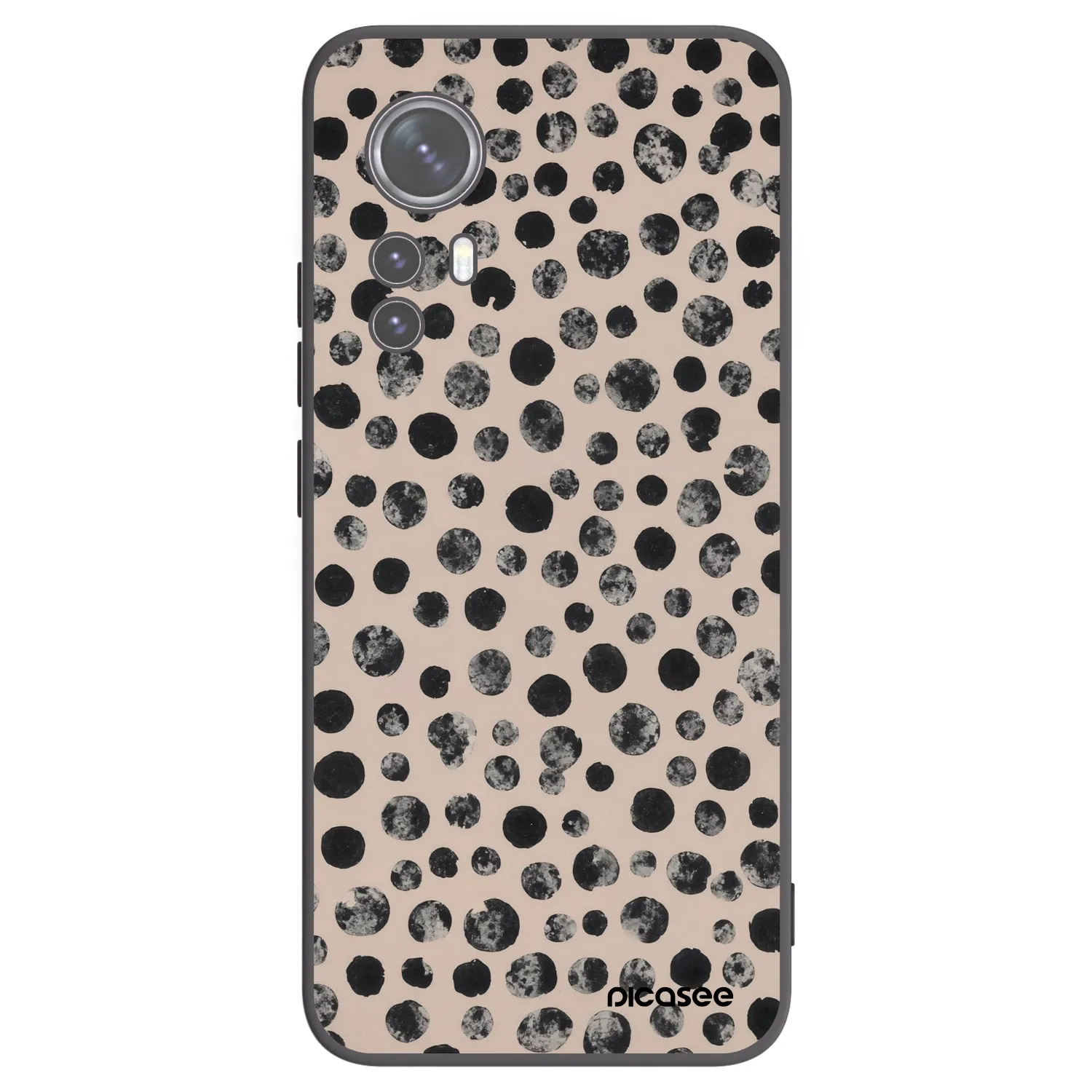 Picasee silikonowe czarne etui na Xiaomi 12X - Dots