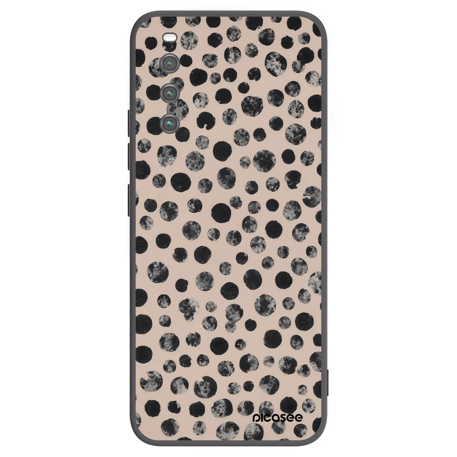 Picasee silikonowe czarne etui na Sony Xperia 10 IV 5G - Dots