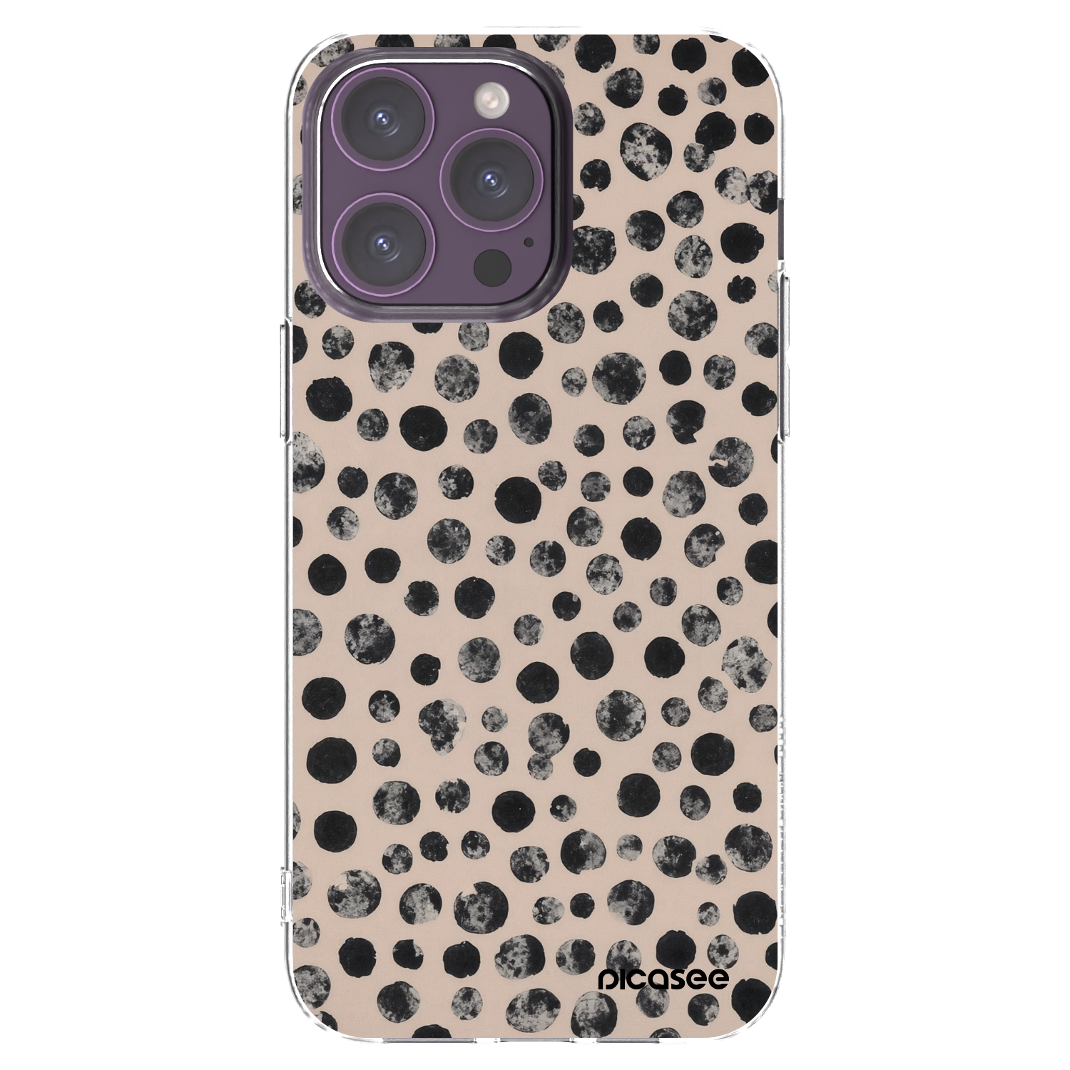 Picasee silikonowe przeźroczyste etui na Apple iPhone 14 Pro Max - Dots