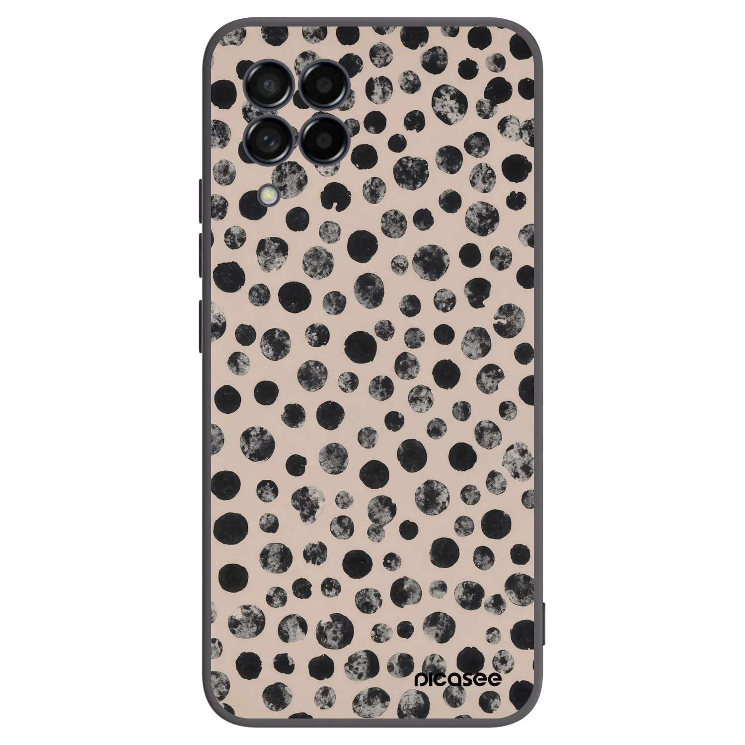 Picasee silikonowe czarne etui na Samsung Galaxy M53 5G - Dots