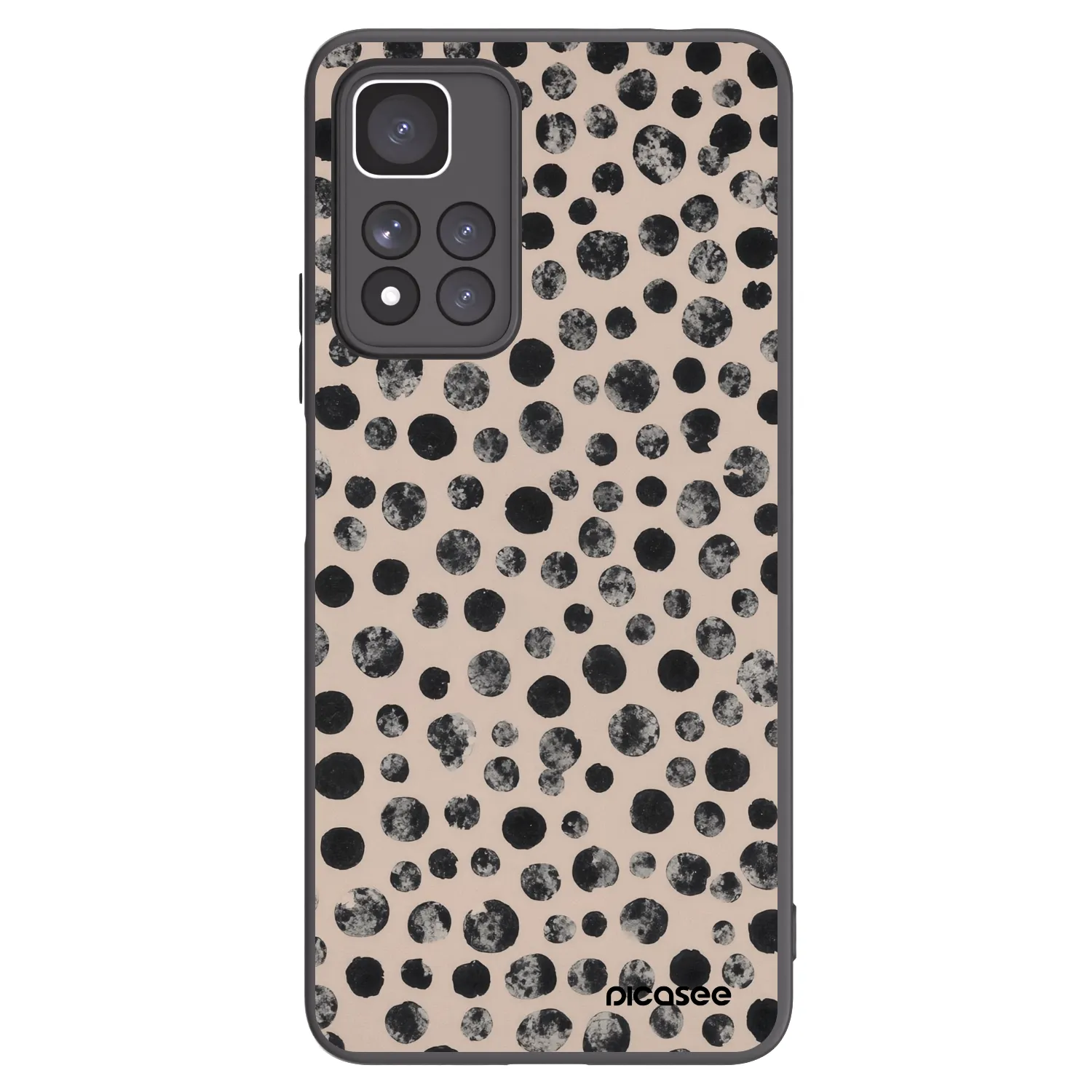 Picasee silikonowe czarne etui na Xiaomi Redmi Note 11 Pro+ 5G - Dots