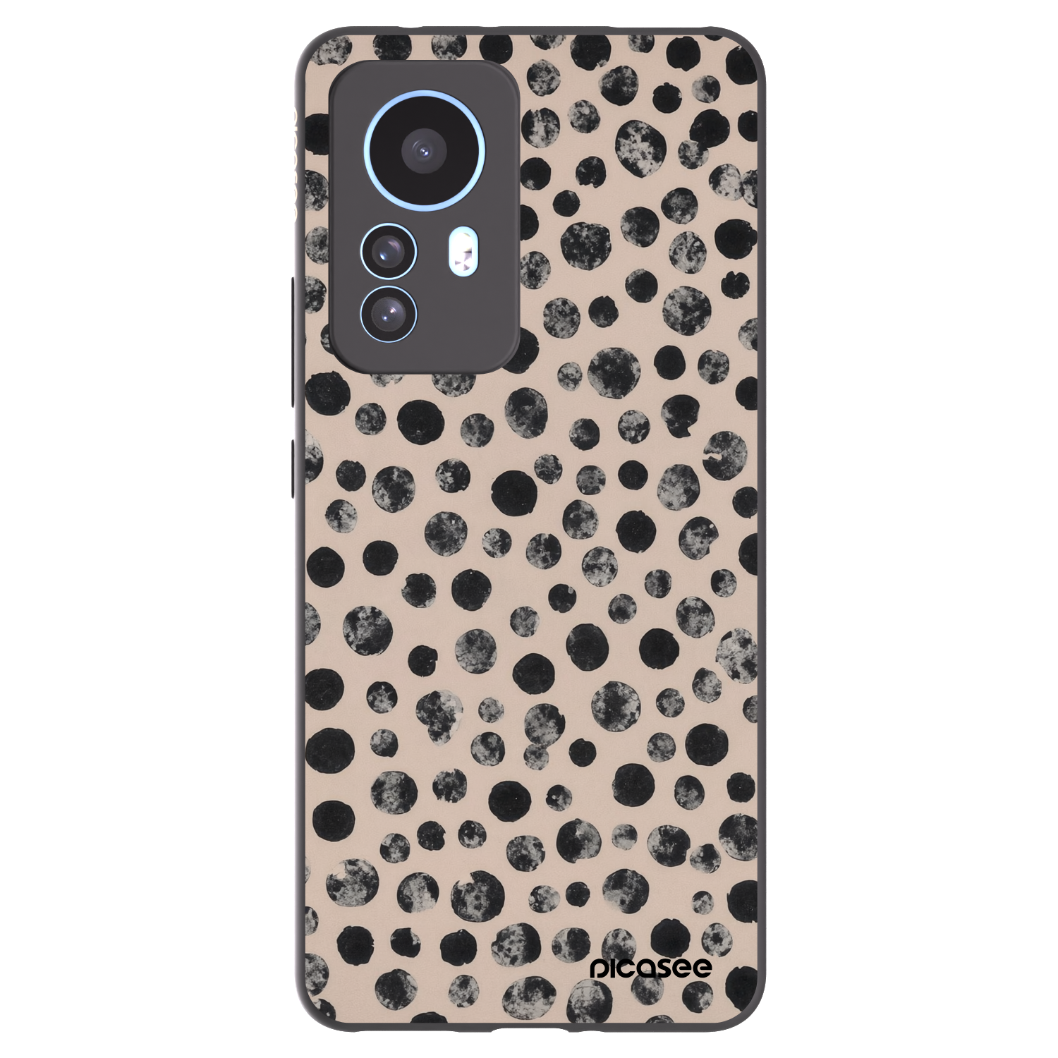 Picasee silikonowe czarne etui na Xiaomi 12T Pro - Dots
